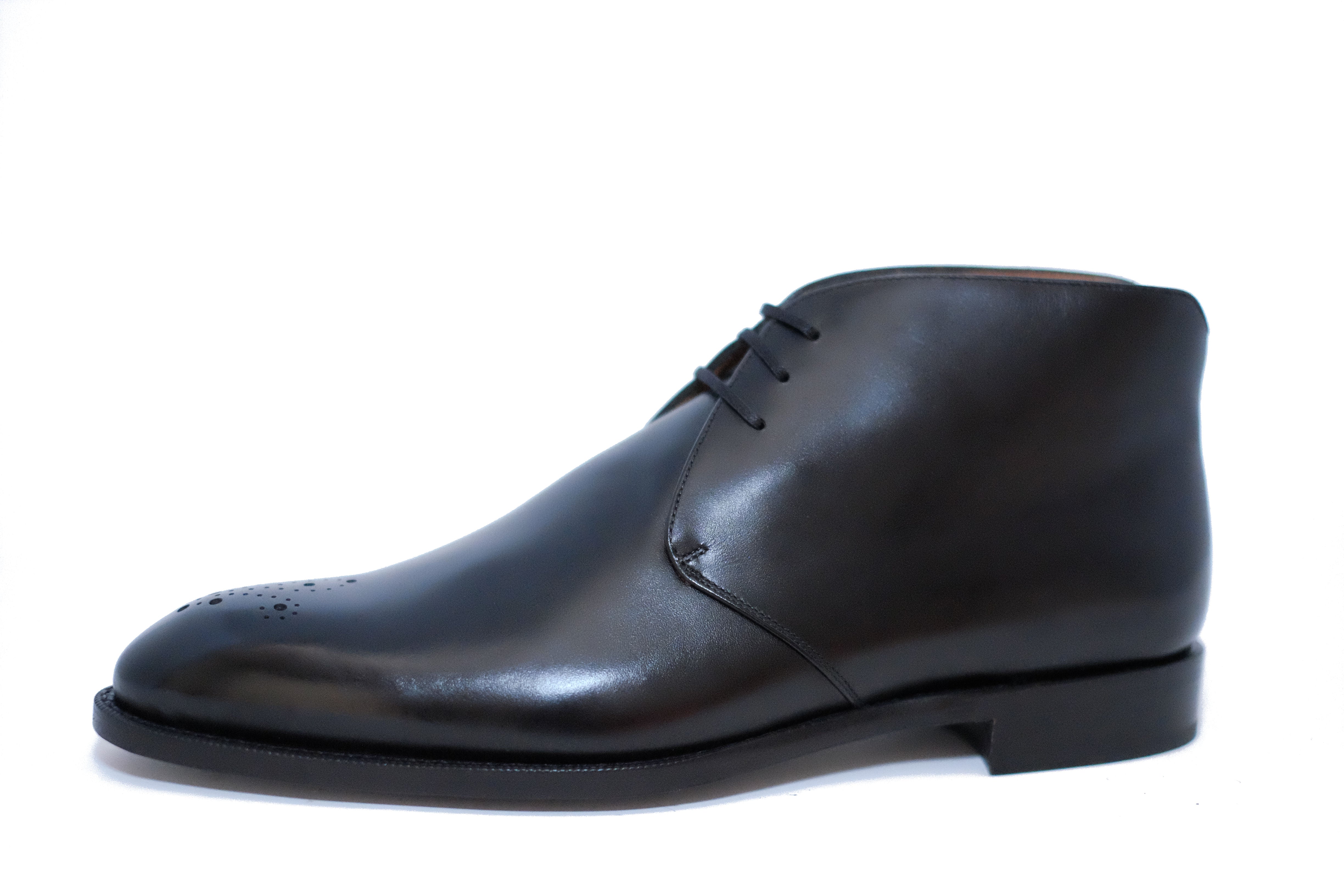Georgetown - MTO - Black Calf - NGT Last - Single Leather Sole-Made To Order Chukka Boots-J.FitzPatrick Footwear