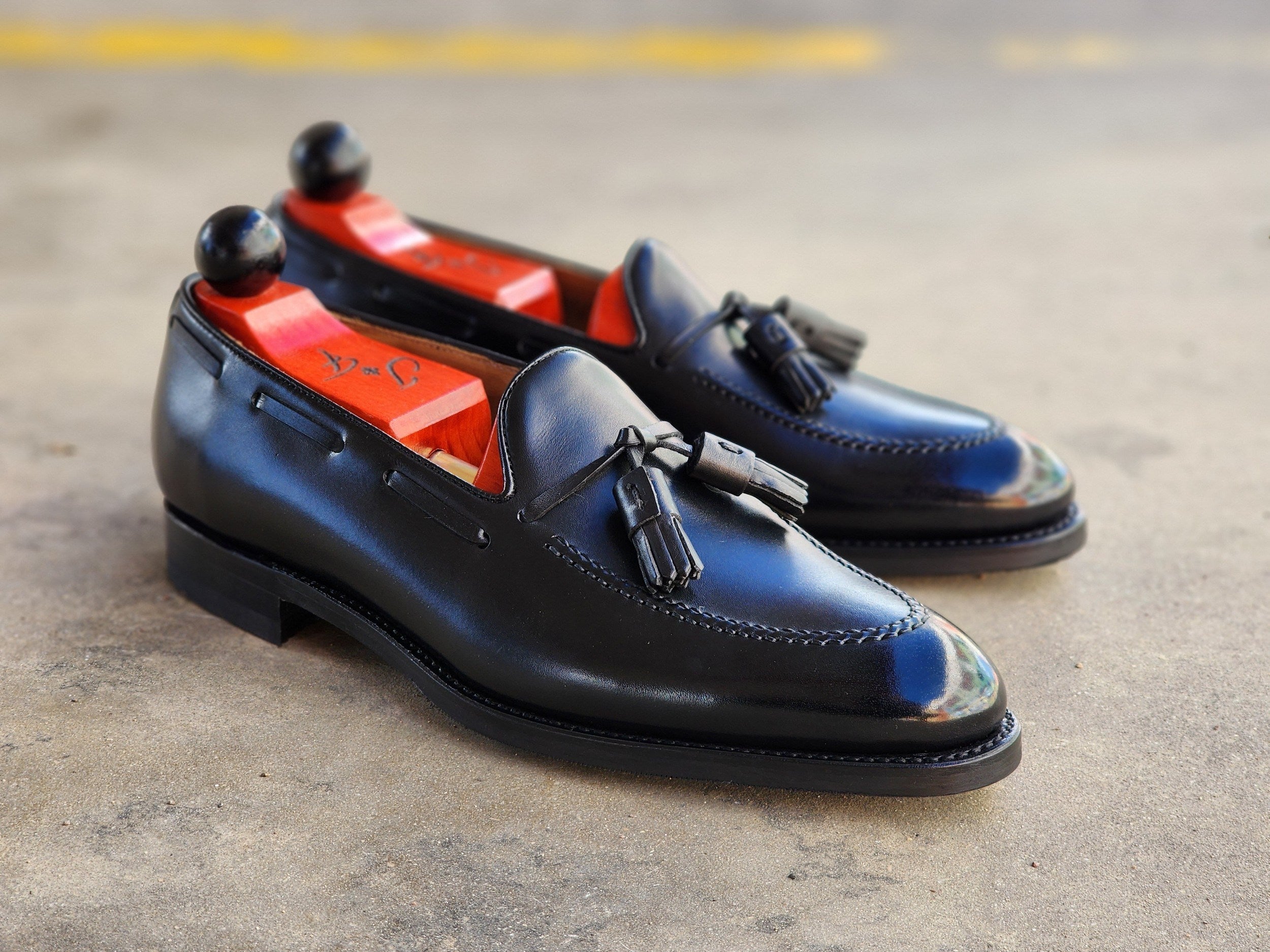 Haller - Black Calf-Tassel Loafers-J.FitzPatrick Footwear