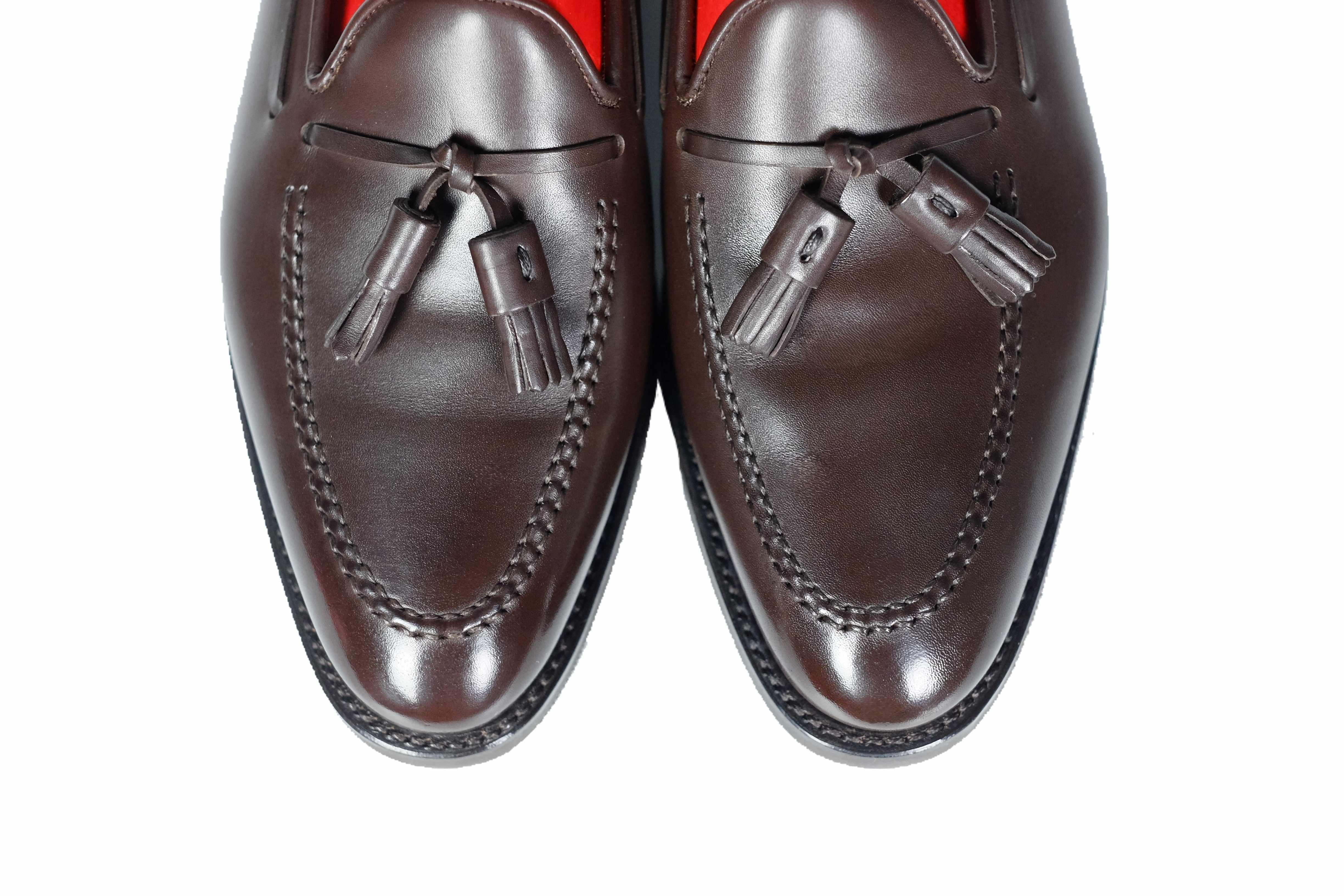 Haller - Dark Oak Calf-Tassel Loafers-J.FitzPatrick Footwear