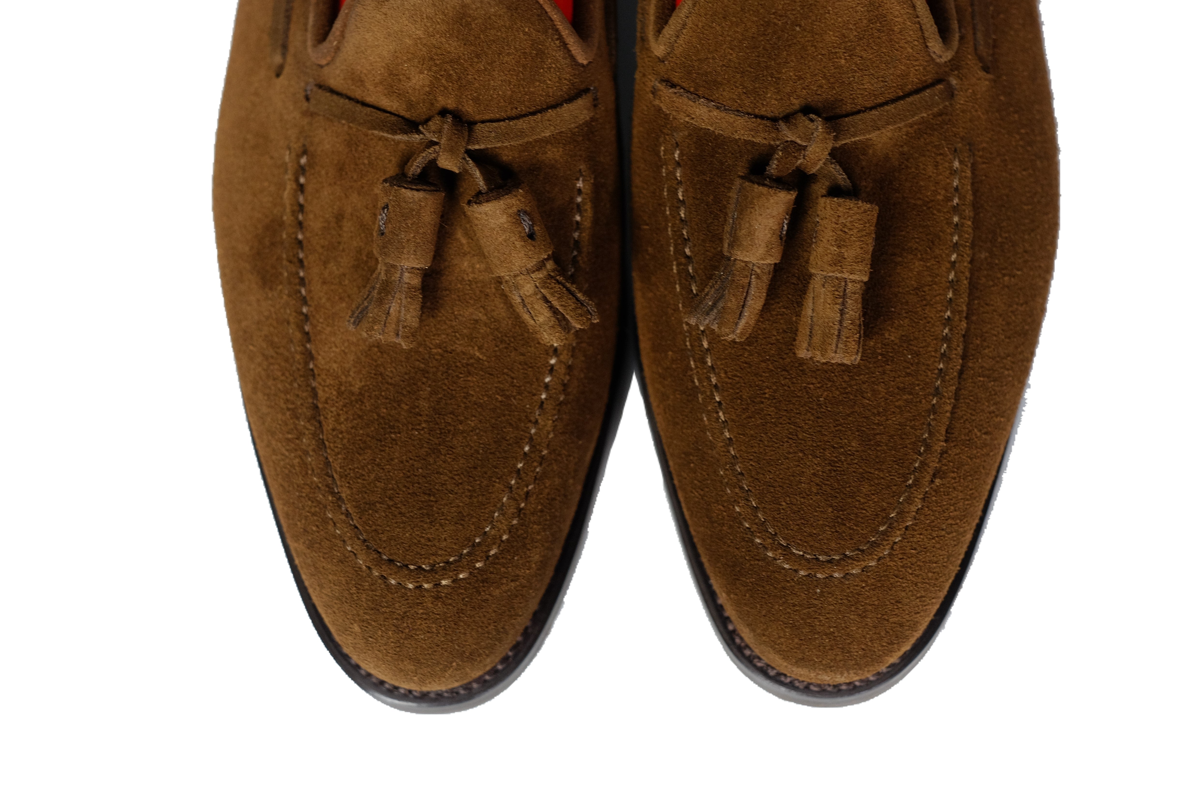 Haller - Tobacco Suede-Tassel Loafers-J.FitzPatrick Footwear