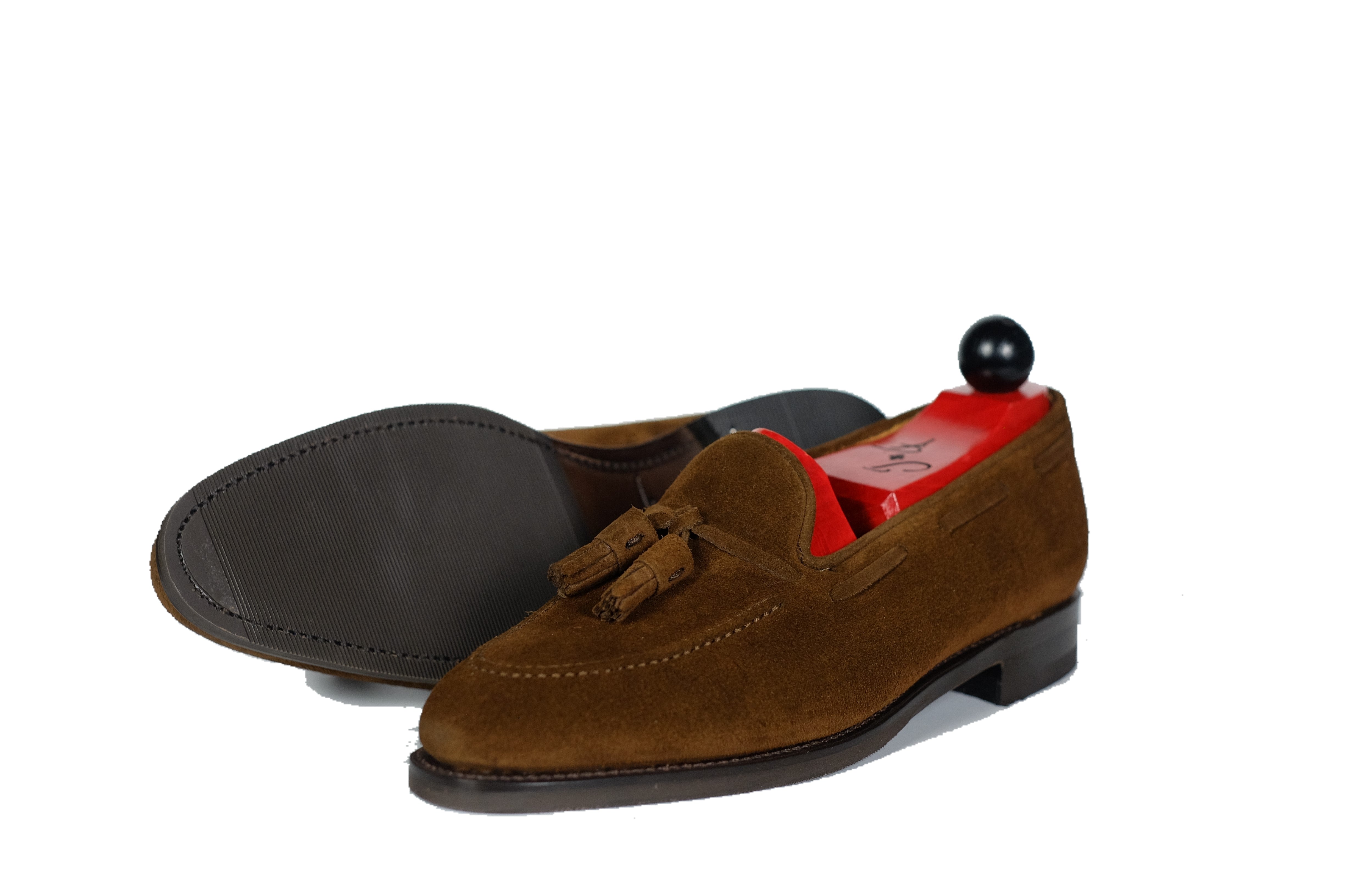 Haller - Tobacco Suede-Tassel Loafers-J.FitzPatrick Footwear