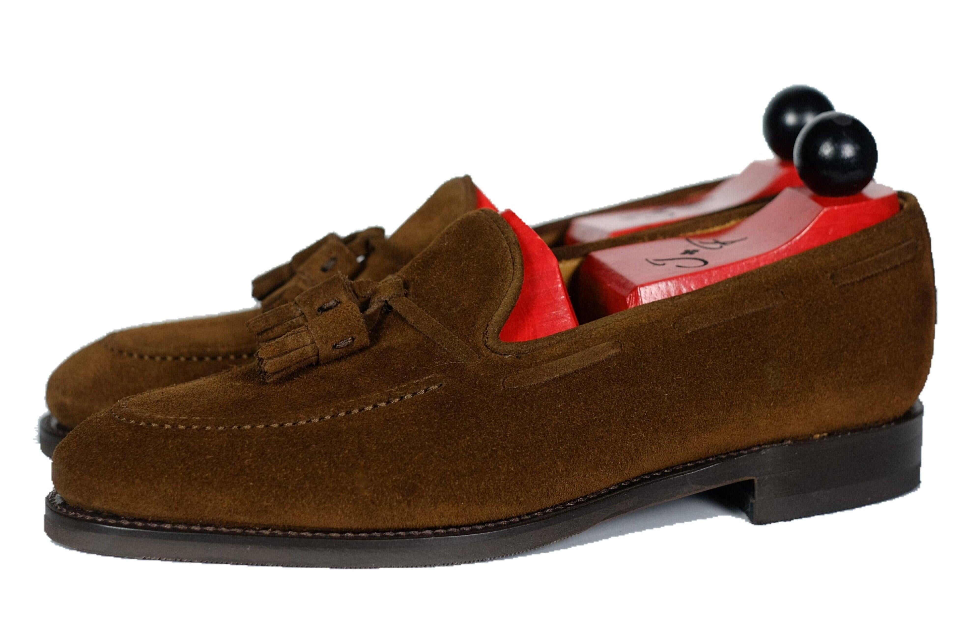 Haller - Tobacco Suede-Tassel Loafers-J.FitzPatrick Footwear