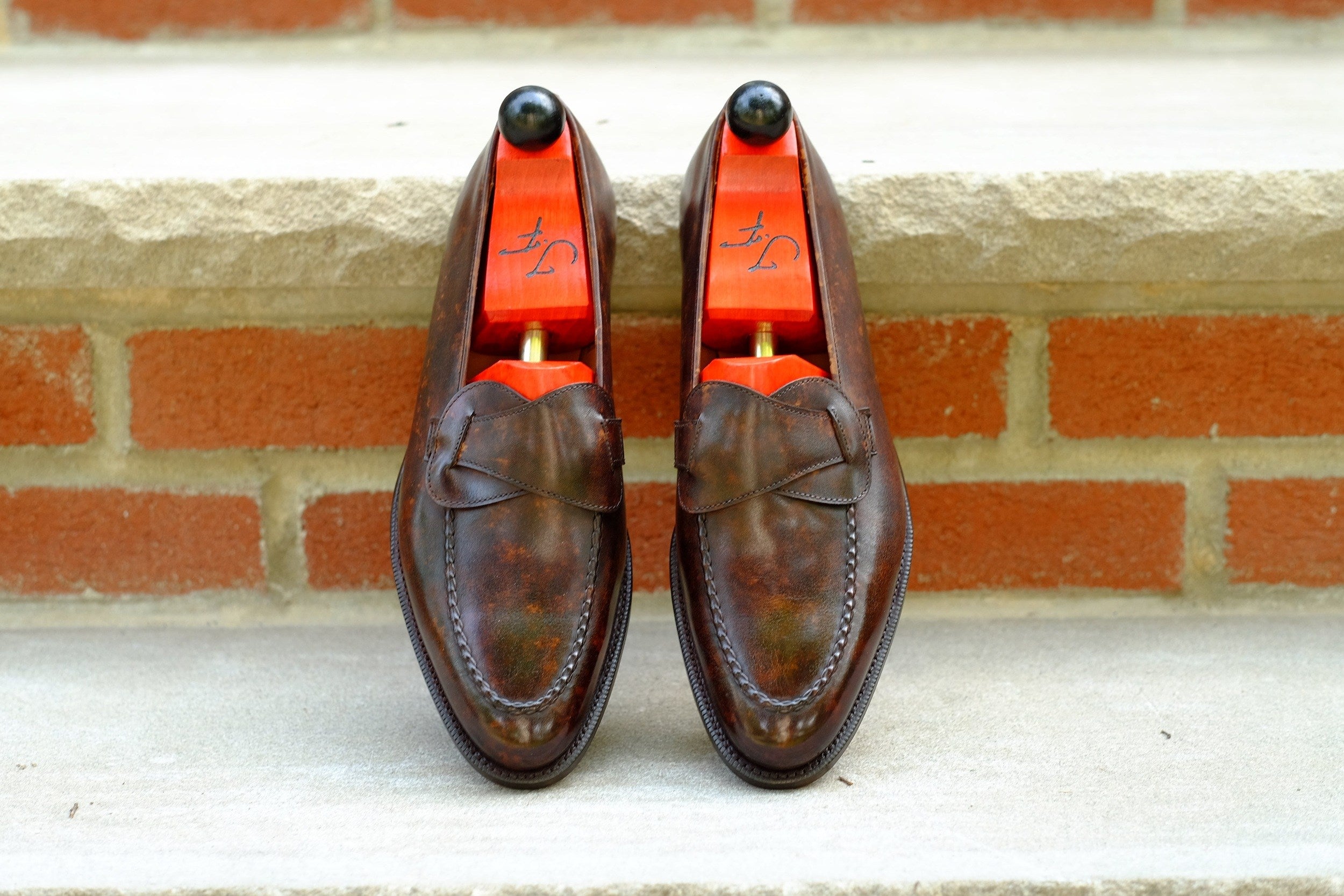 Hawthorne - Dark Brown Marble Patina - PRE ORDER-Butterfly Loafers-J.FitzPatrick Footwear