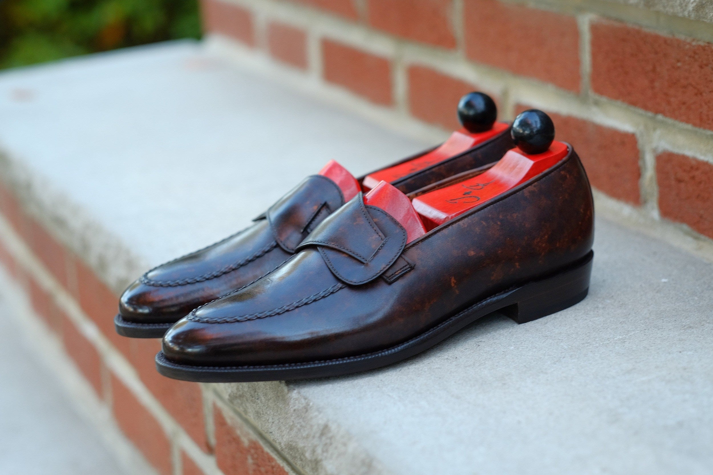 Hawthorne - Dark Brown Marble Patina - PRE ORDER-Butterfly Loafers-J.FitzPatrick Footwear