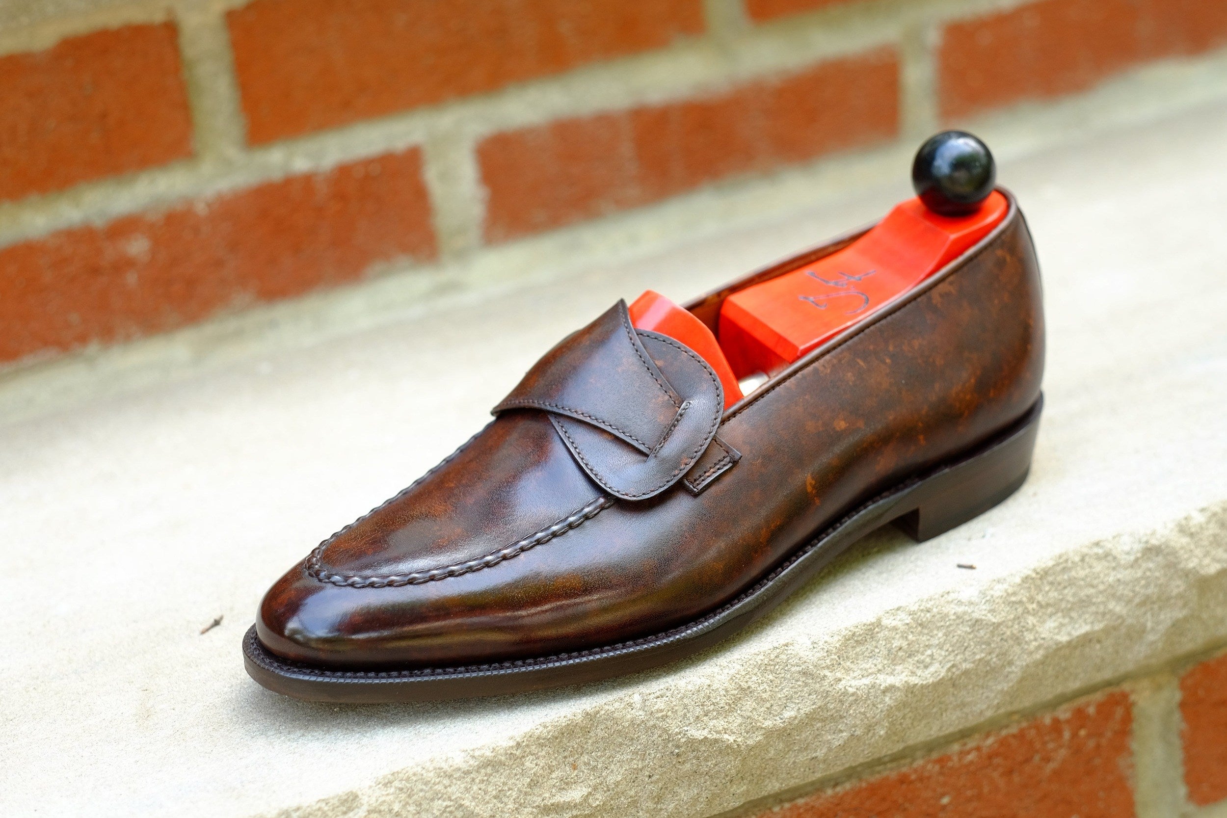 Hawthorne - Dark Brown Marble Patina - PRE ORDER-Butterfly Loafers-J.FitzPatrick Footwear