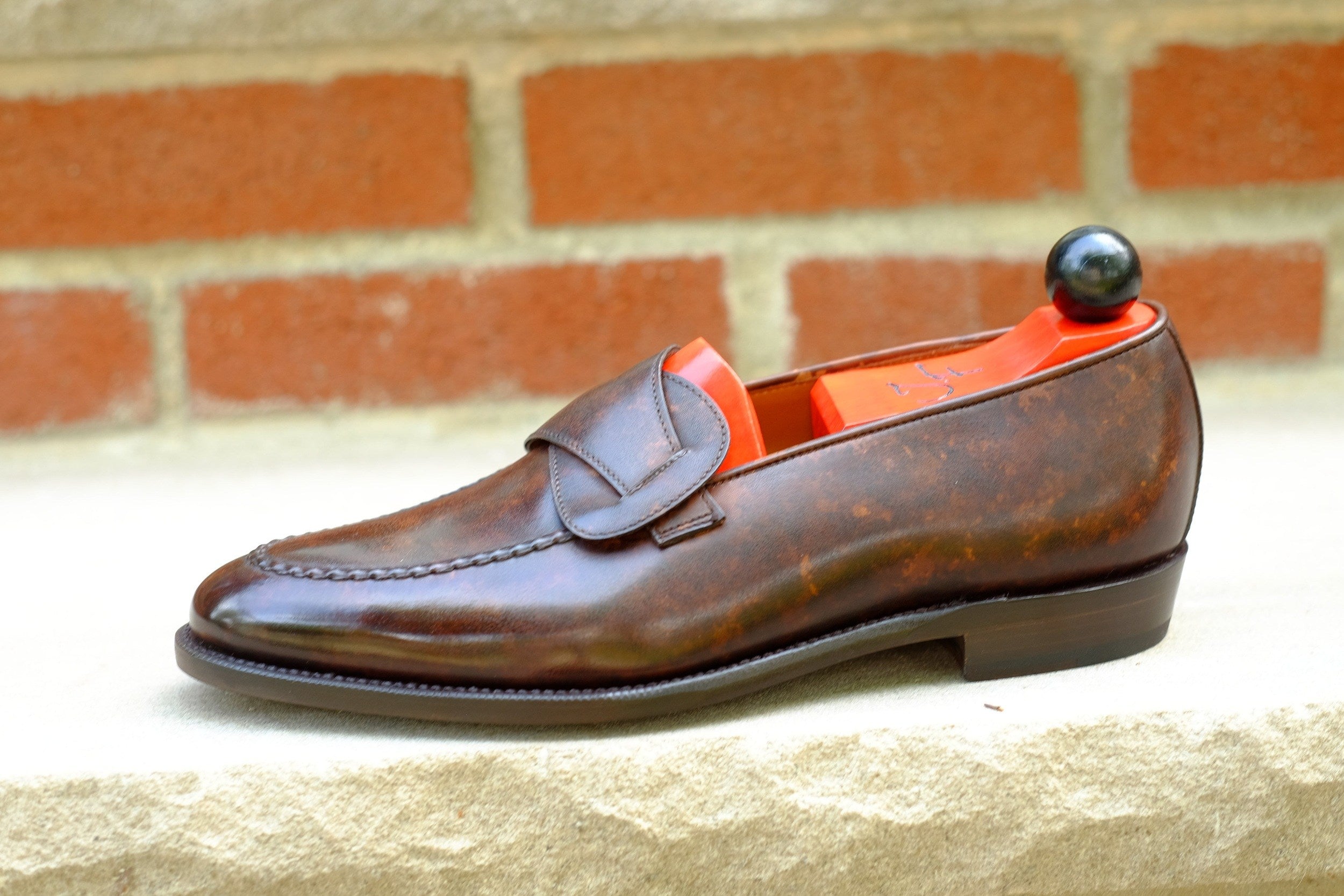 Hawthorne - Dark Brown Marble Patina - PRE ORDER-Butterfly Loafers-J.FitzPatrick Footwear