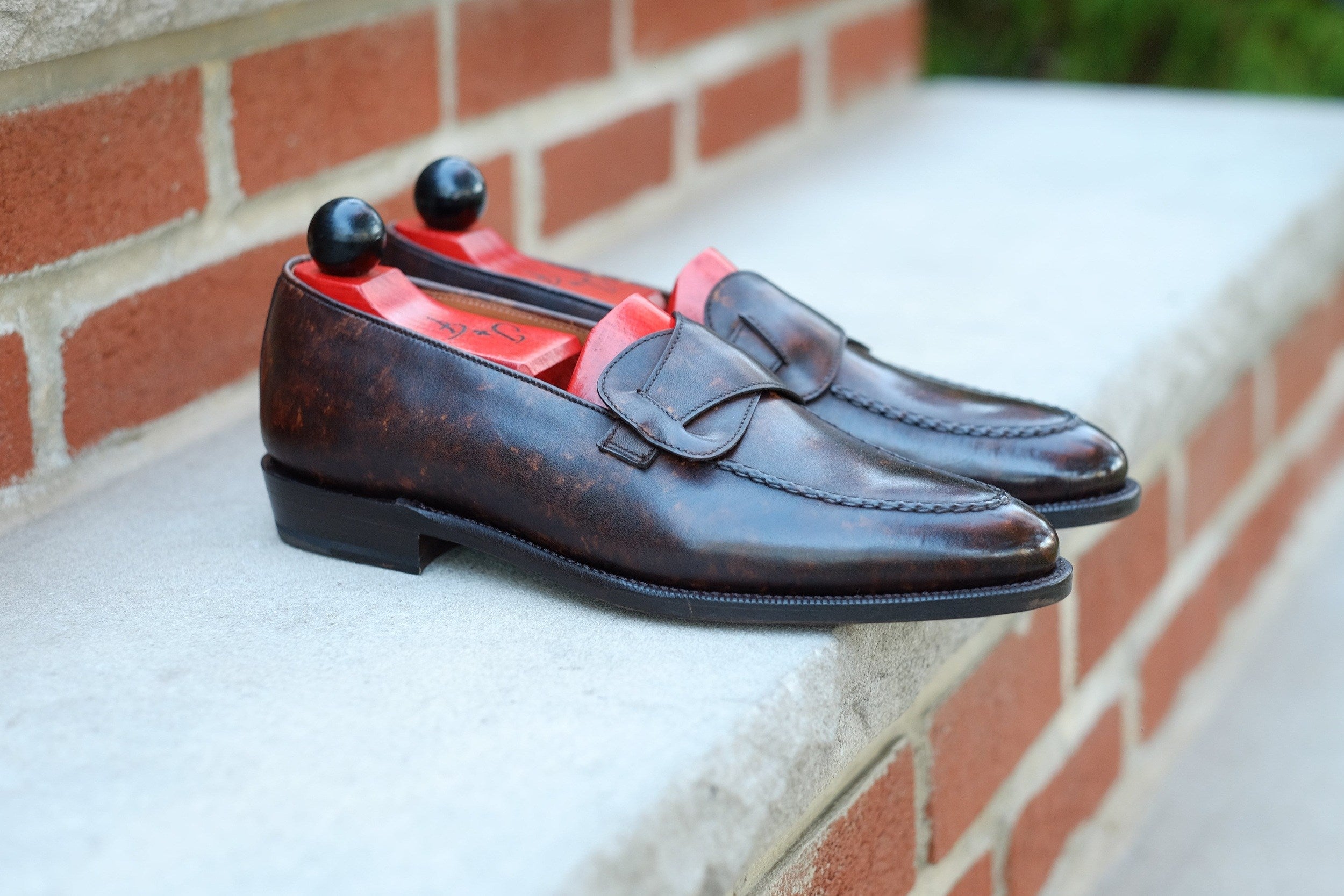 Hawthorne - Dark Brown Marble Patina - PRE ORDER-Butterfly Loafers-J.FitzPatrick Footwear