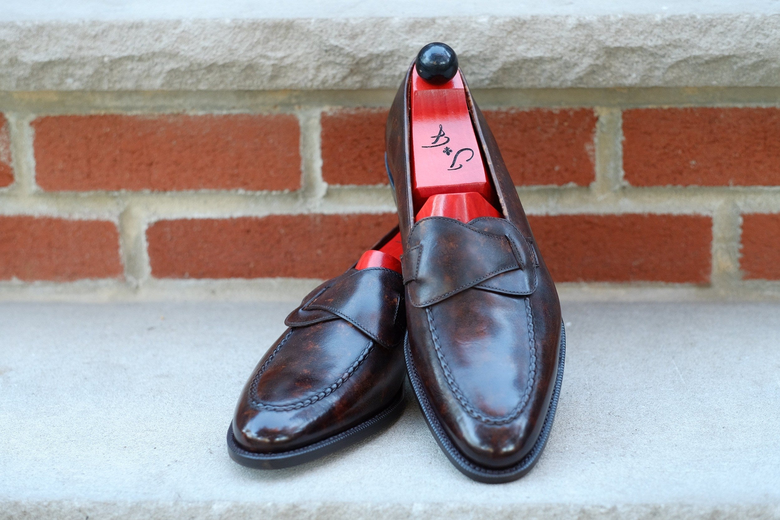 Hawthorne - Dark Brown Marble Patina - PRE ORDER-Butterfly Loafers-J.FitzPatrick Footwear
