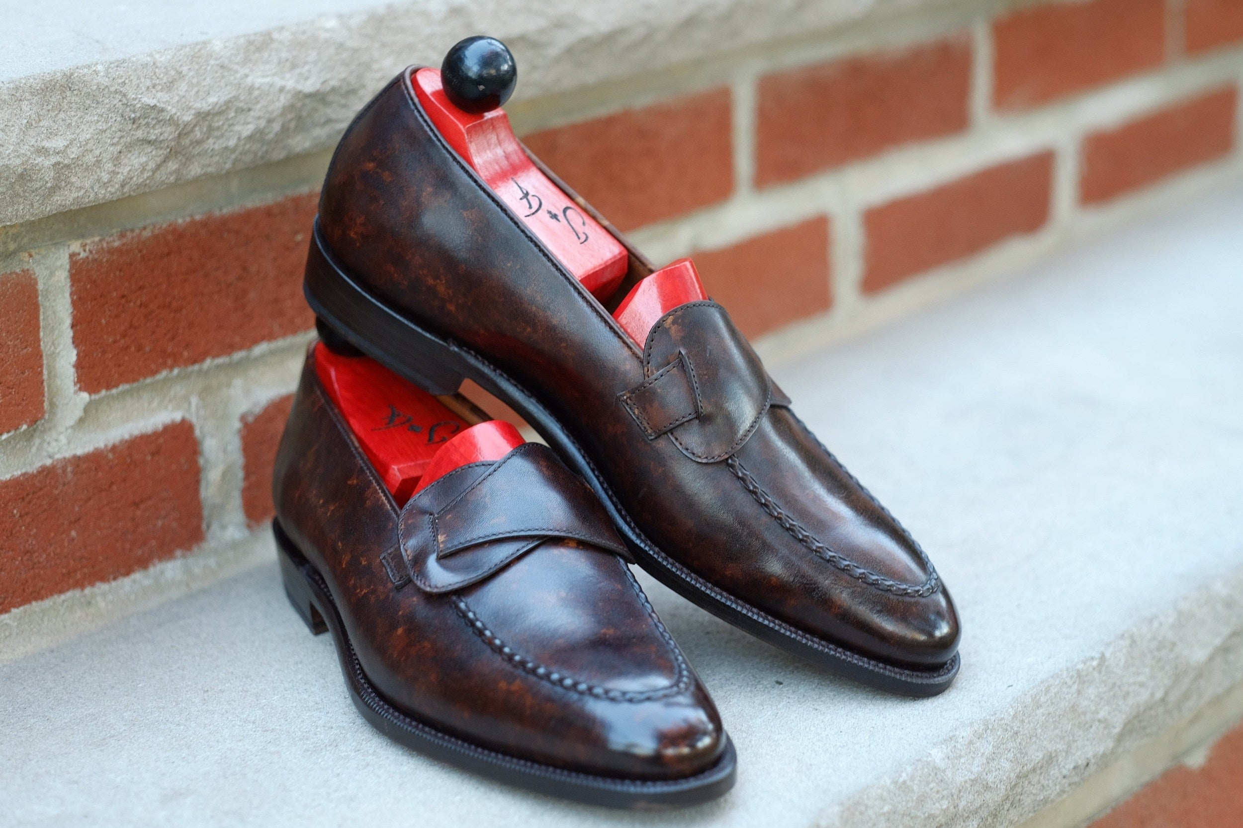 Hawthorne - Dark Brown Marble Patina - PRE ORDER-Butterfly Loafers-J.FitzPatrick Footwear