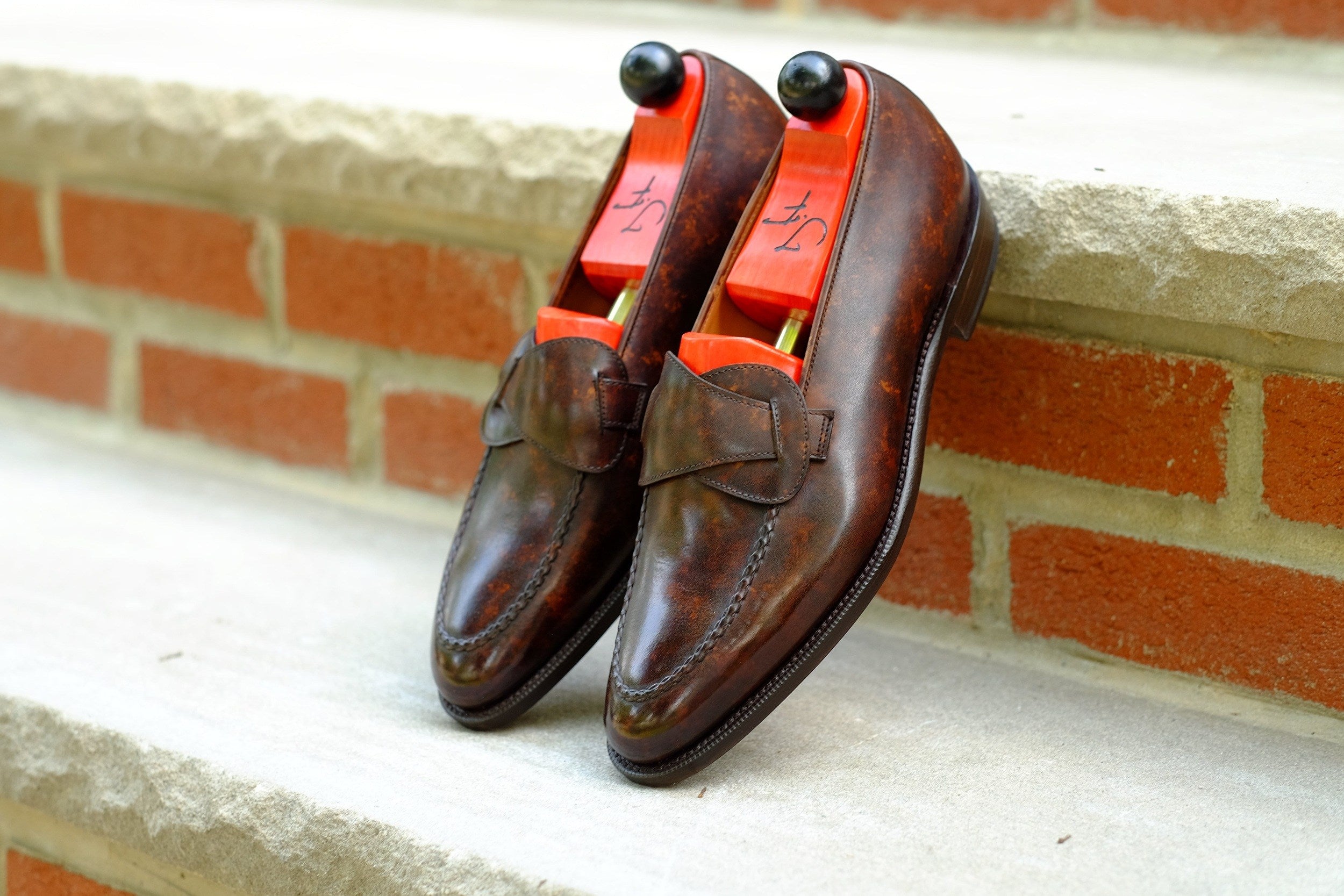 Hawthorne - Dark Brown Marble Patina - PRE ORDER-Butterfly Loafers-J.FitzPatrick Footwear