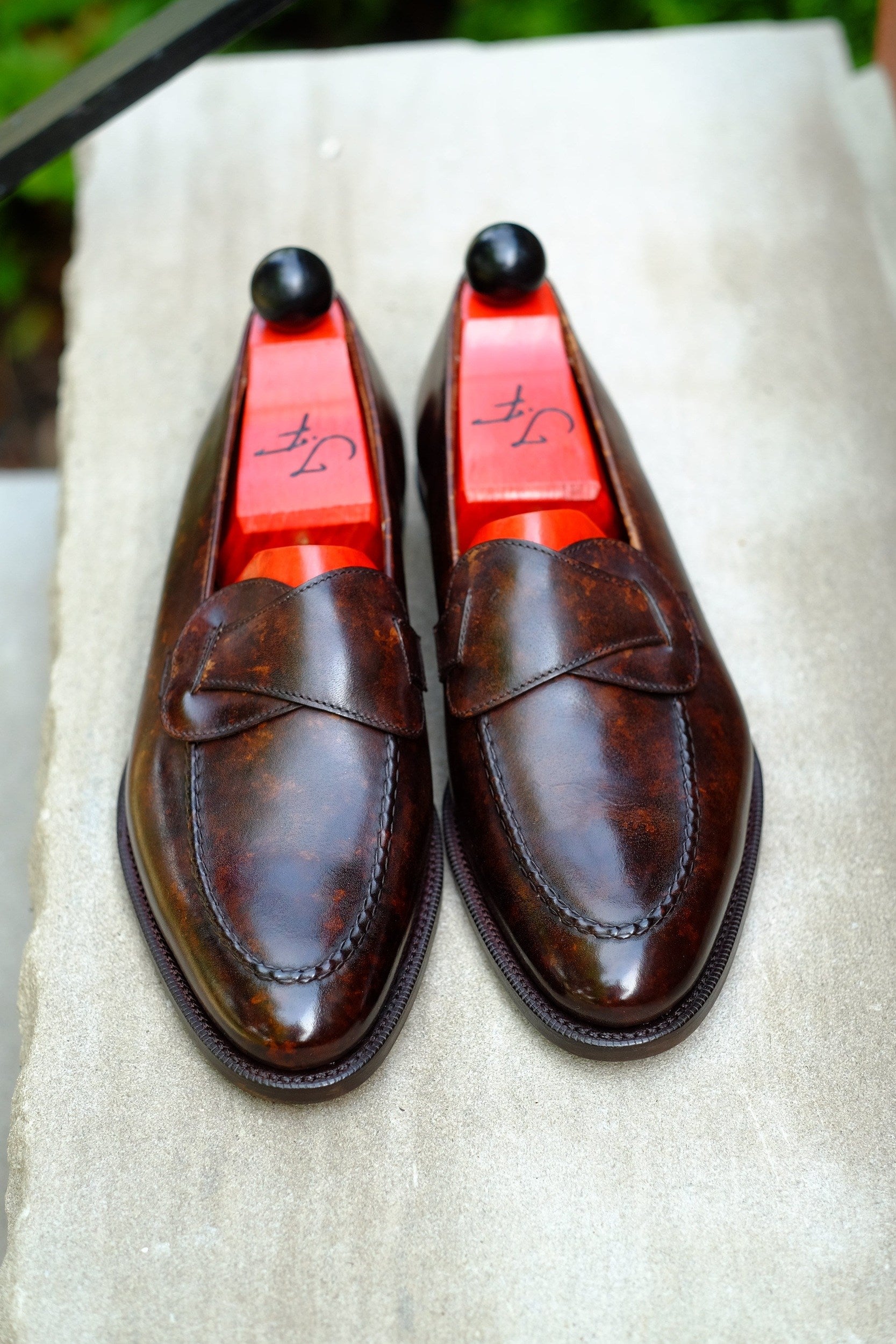 Hawthorne - Dark Brown Marble Patina - PRE ORDER-Butterfly Loafers-J.FitzPatrick Footwear