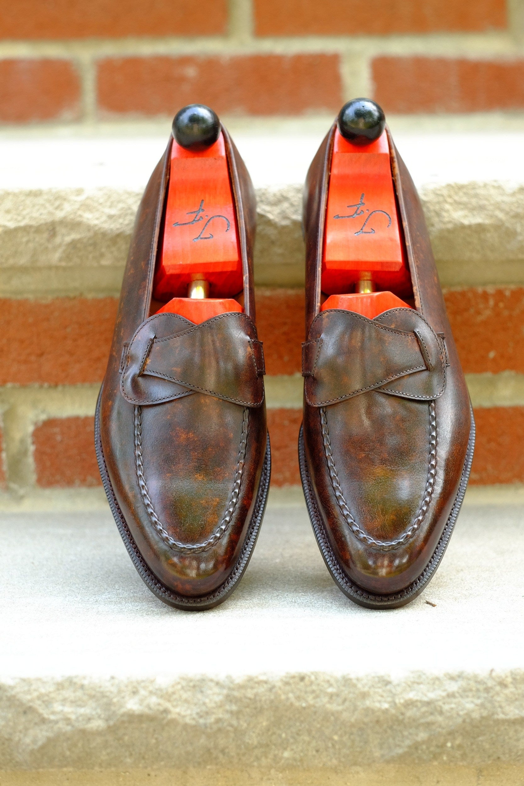 Hawthorne - Dark Brown Marble Patina - PRE ORDER-Butterfly Loafers-J.FitzPatrick Footwear