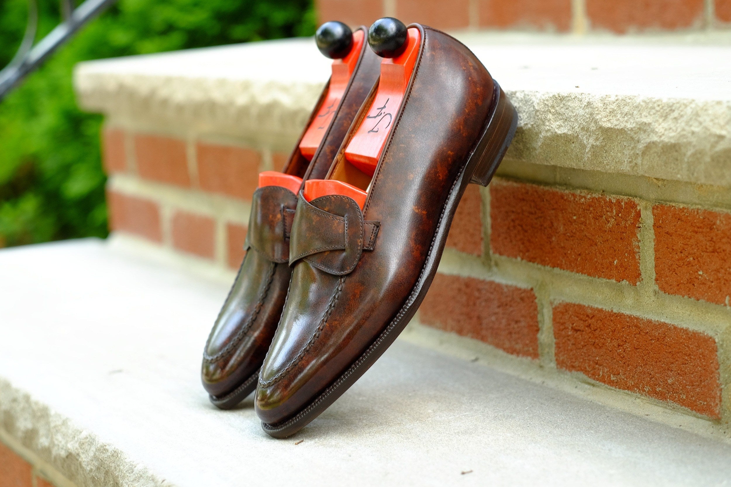 Hawthorne - Dark Brown Marble Patina - PRE ORDER-Butterfly Loafers-J.FitzPatrick Footwear