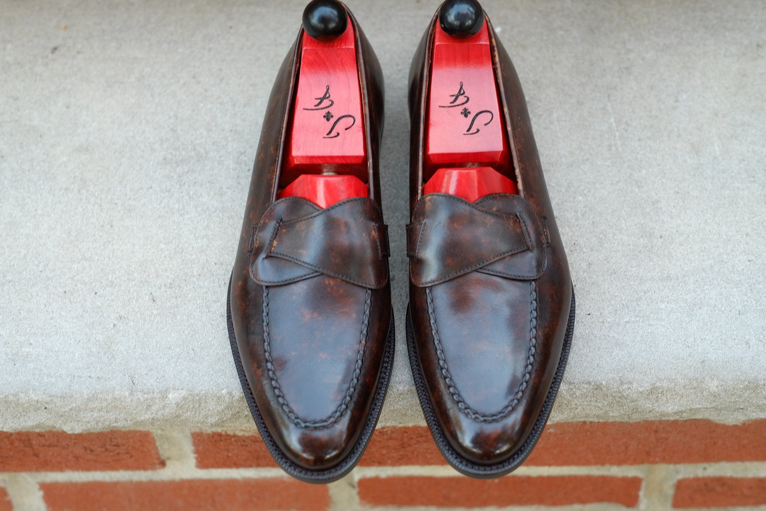 Hawthorne - Dark Brown Marble Patina - PRE ORDER-Butterfly Loafers-J.FitzPatrick Footwear