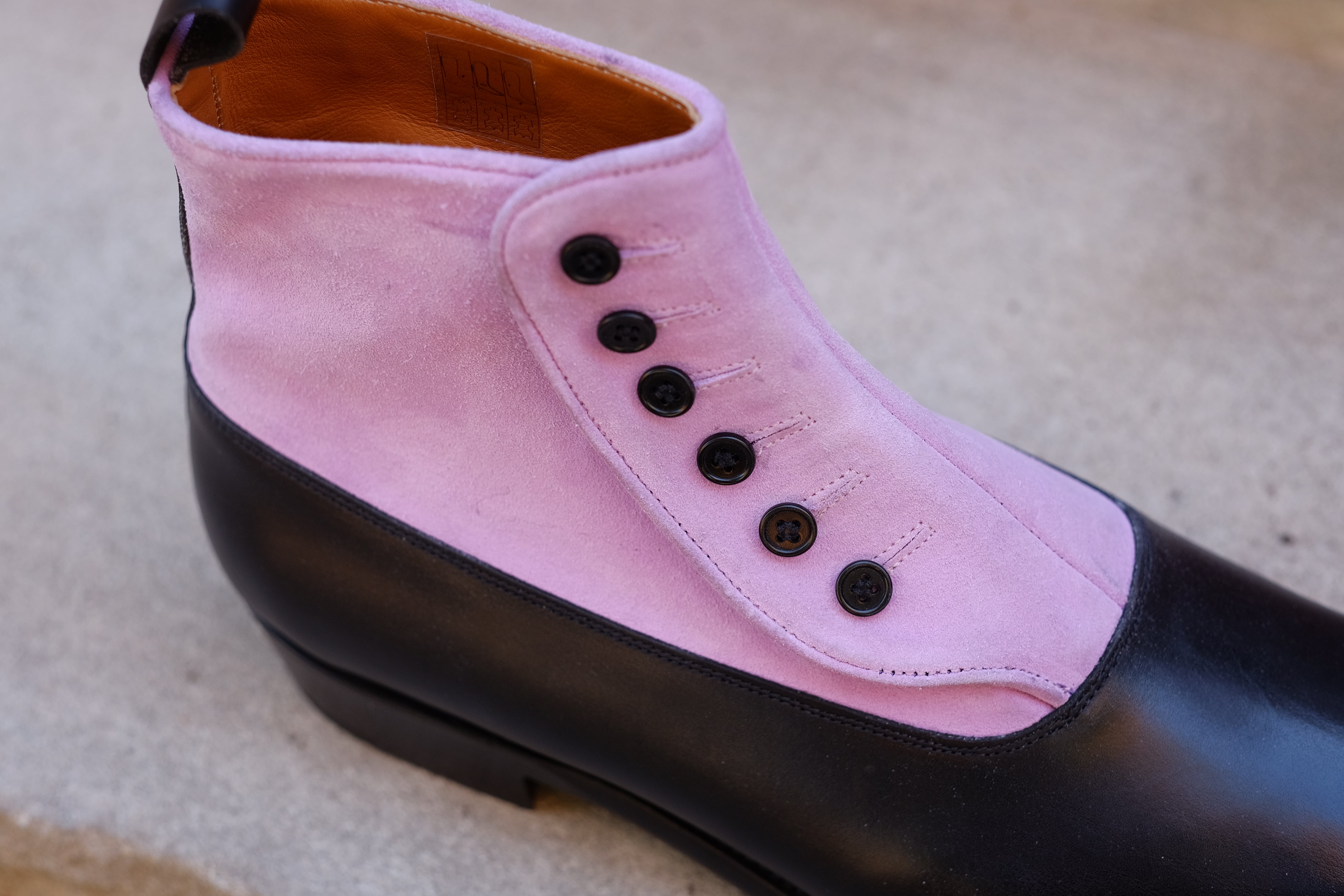 High Point - MTO - Black Calf / Blush Suede - MGF Last - Double Leather Sole-Made To Order-J.FitzPatrick Footwear