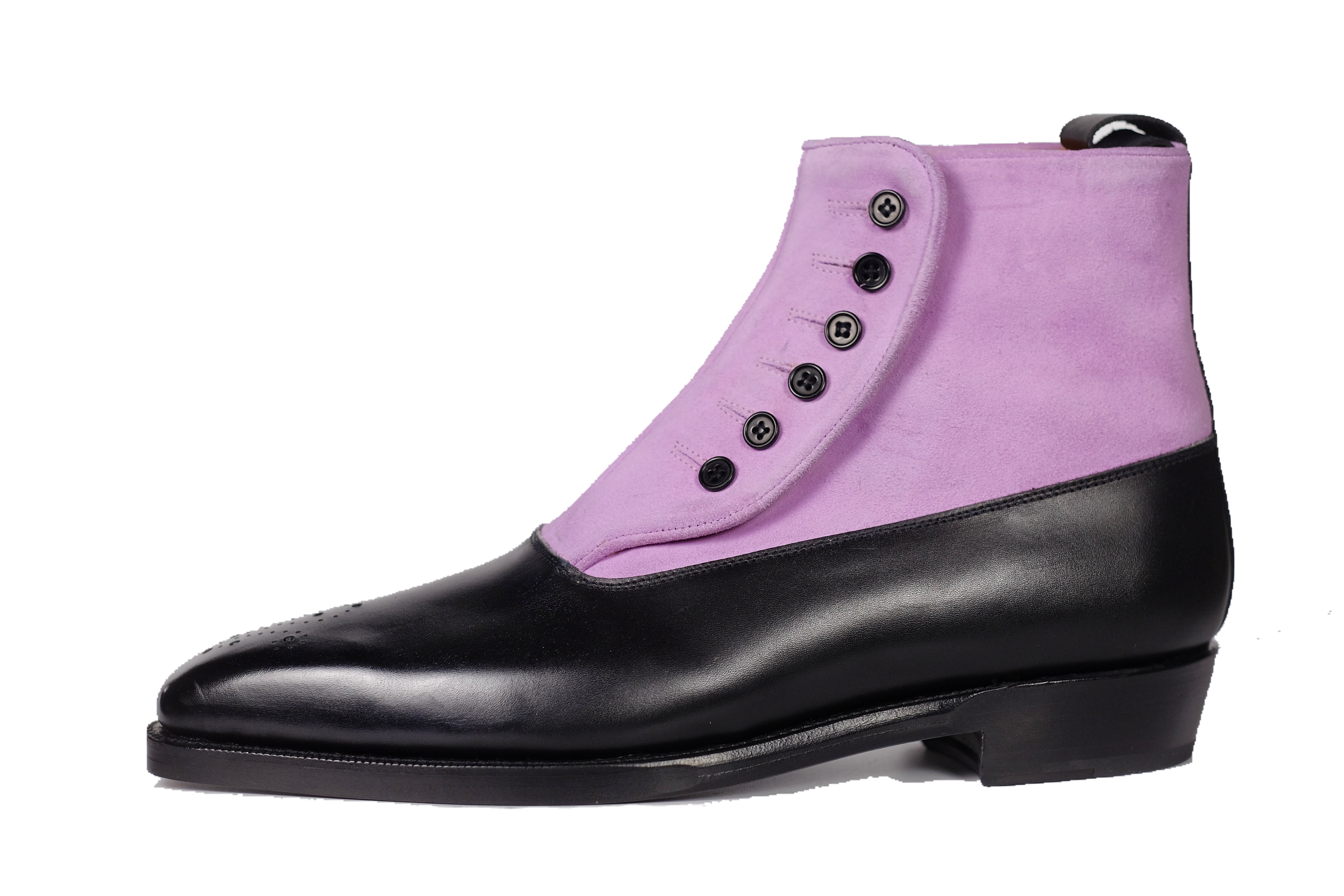 High Point - MTO - Black Calf / Blush Suede - MGF Last - Double Leather Sole-Made To Order-J.FitzPatrick Footwear