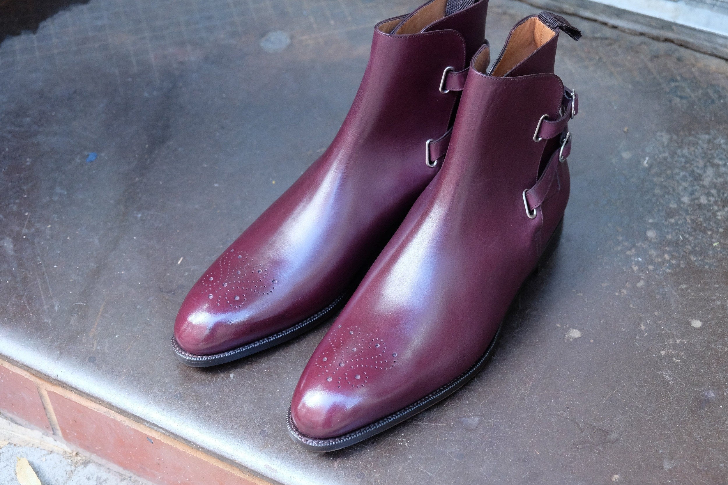Indianola - MTO - Orchid Calf - NGT Last - Single Leather Sole-Made To Order Jodhpur Boots-J.FitzPatrick Footwear