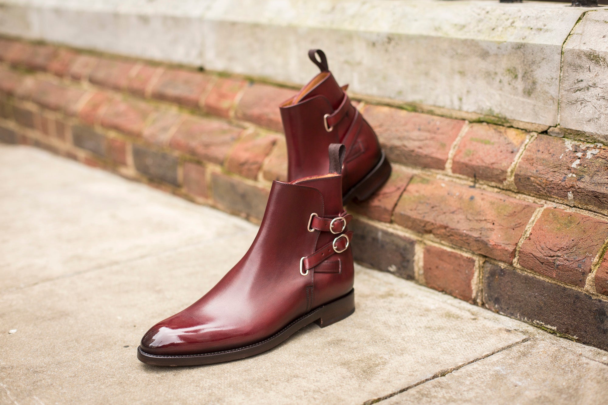 Genesee - MTO - Burgundy Calf - NGT Last - Double Country Rubber Sole