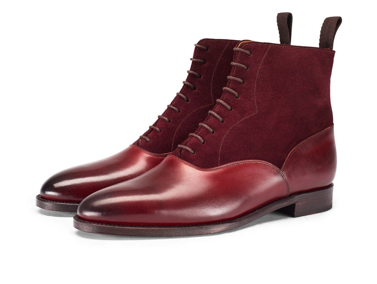 Wedgwood - MTO - Burnished Burgundy Calf / Burgundy Suede - TMG Last - Single Leather Sole