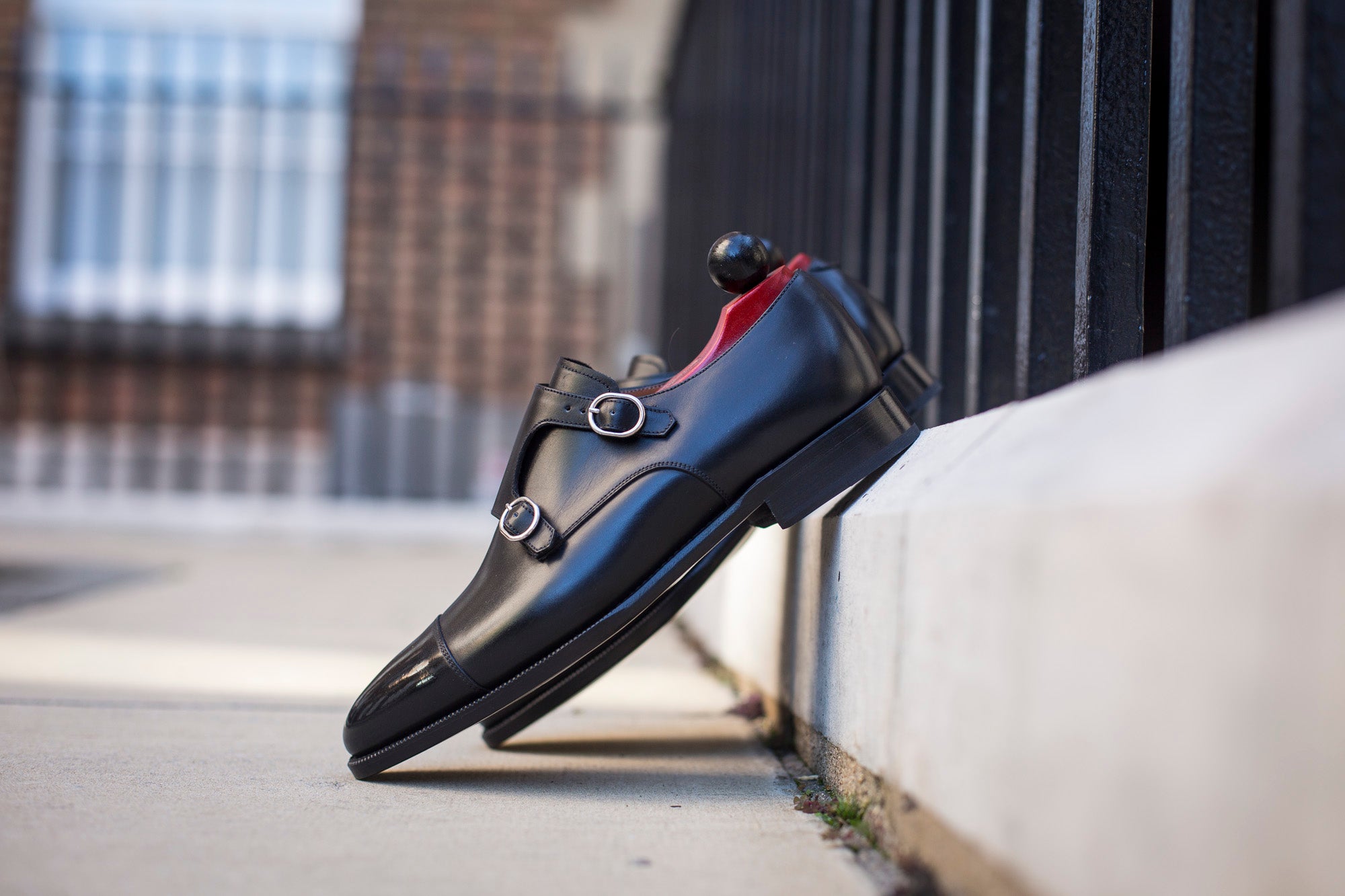 Kent - MTO - Black Calf-Made To Order Double Monkstrap Cap Toe-J.FitzPatrick Footwear