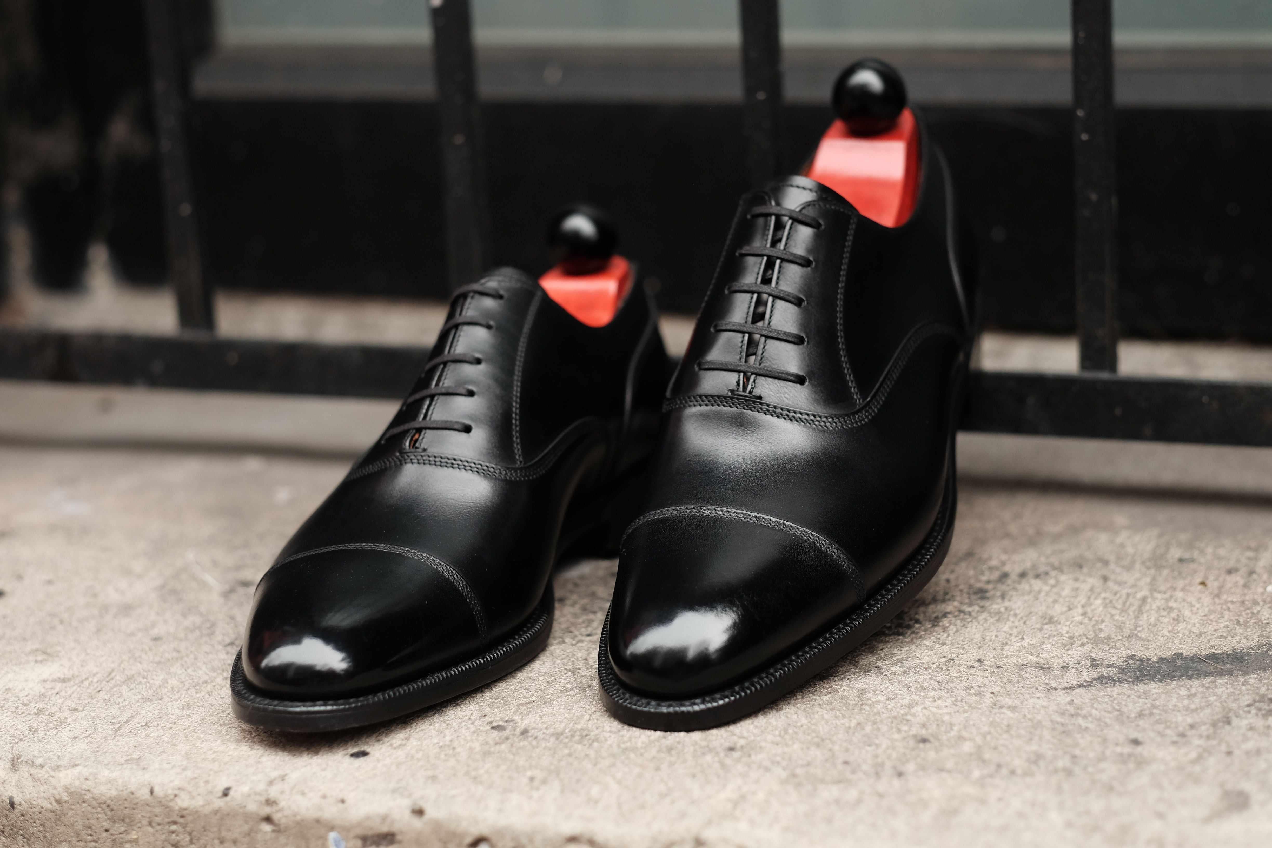 Magnolia - Black Calf-Captoe Cap Toe Oxfords-J.FitzPatrick Footwear