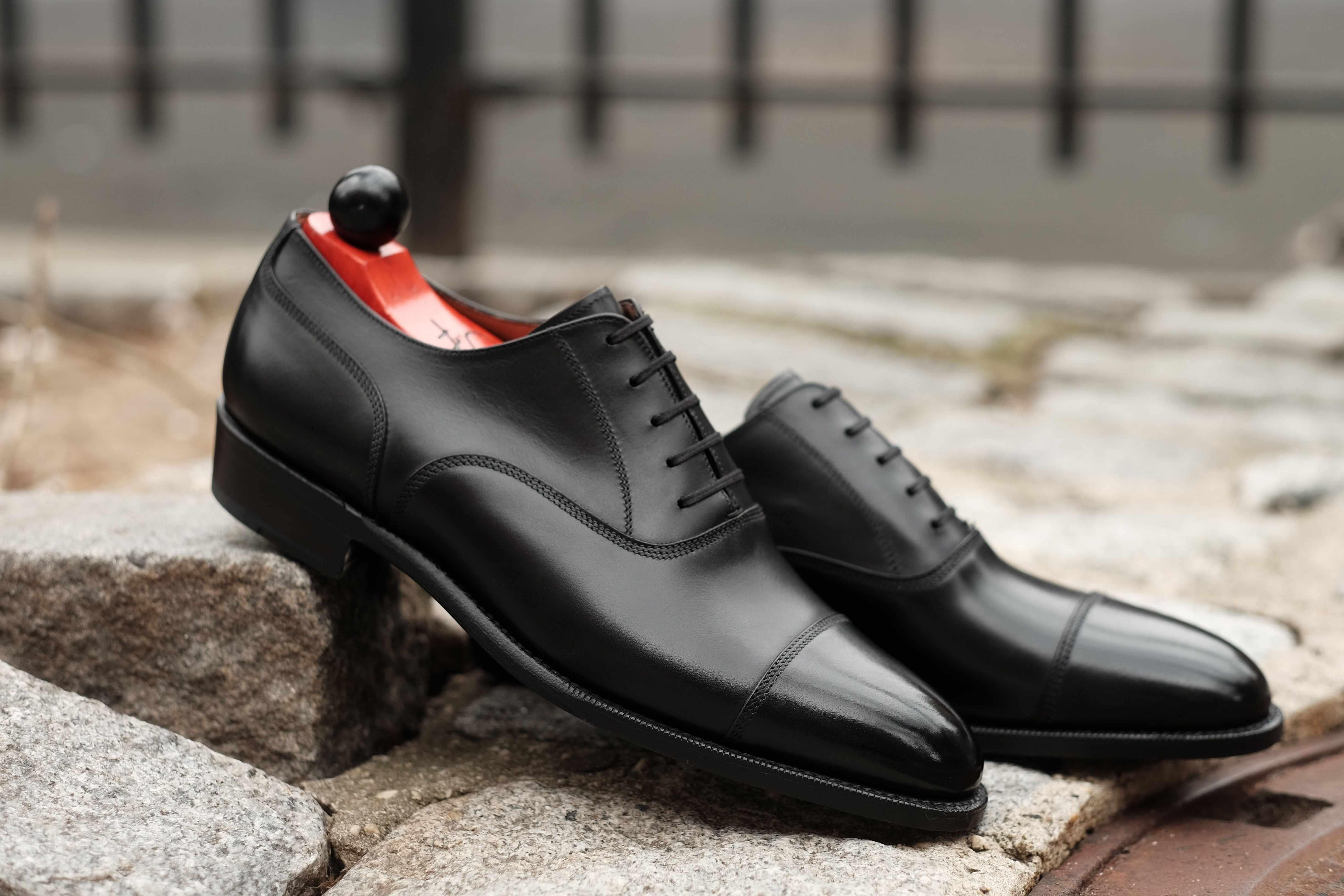 Magnolia - Black Calf-Captoe Cap Toe Oxfords-J.FitzPatrick Footwear