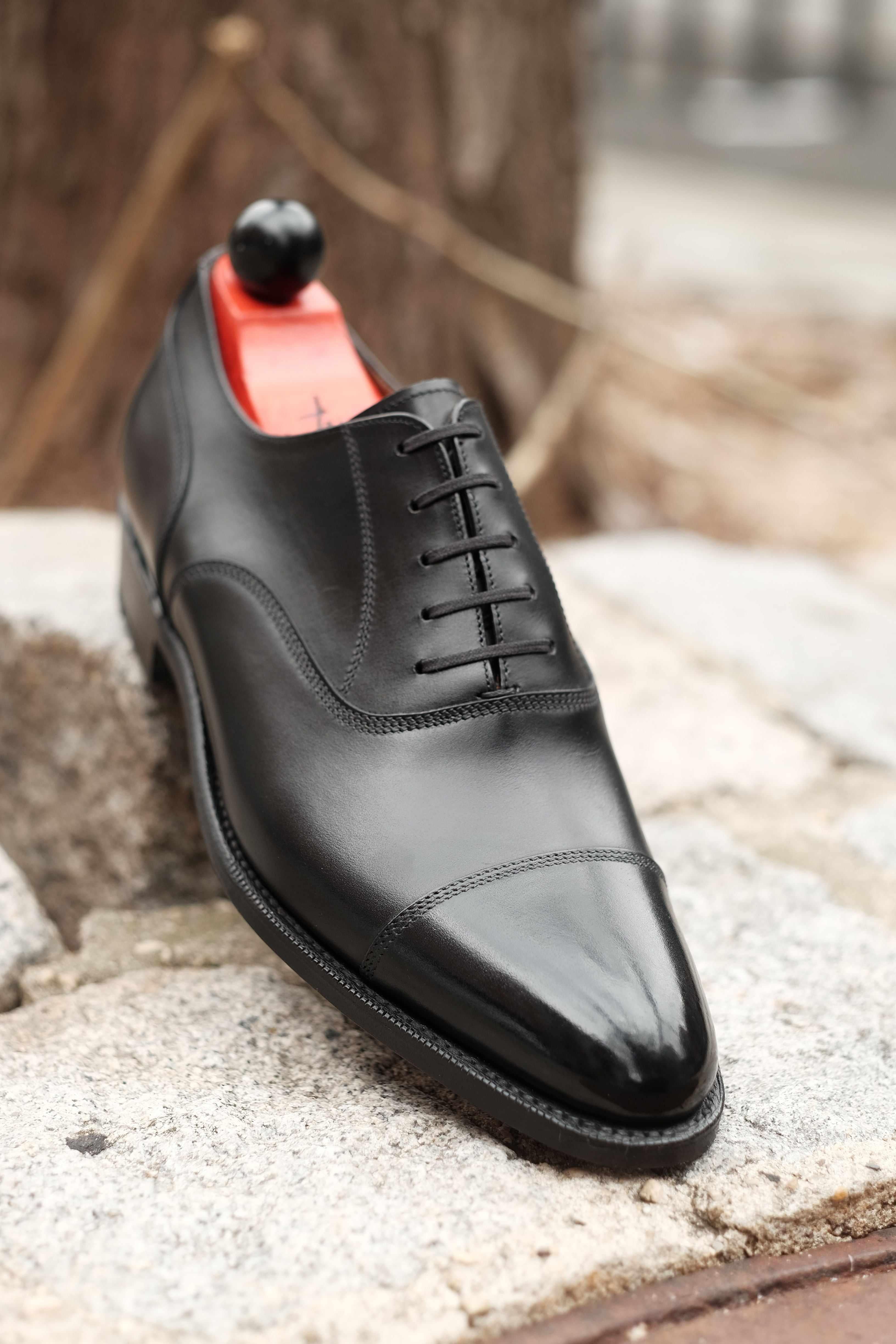 Magnolia - Black Calf-Captoe Cap Toe Oxfords-J.FitzPatrick Footwear