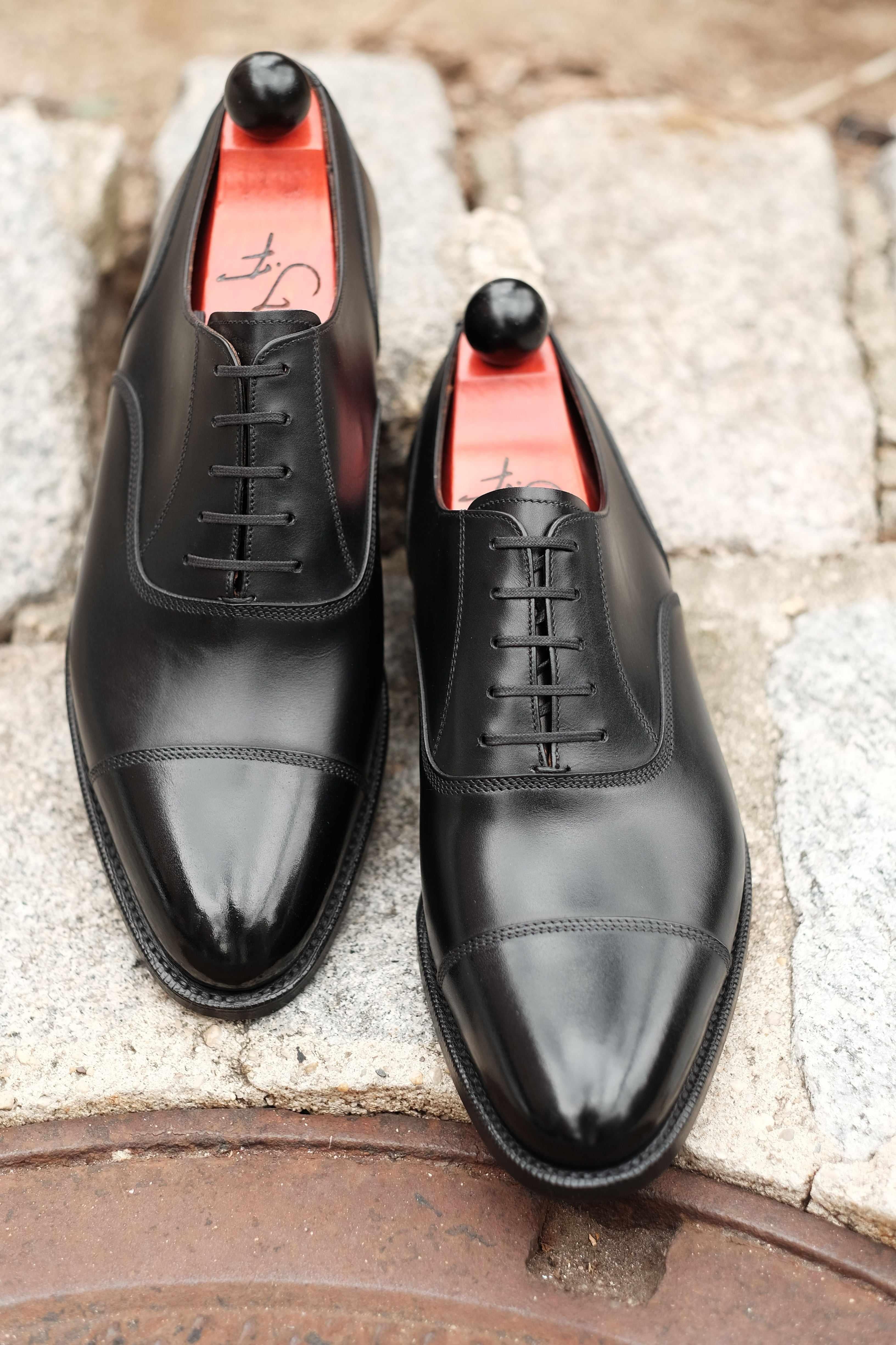 Magnolia - Black Calf-Captoe Cap Toe Oxfords-J.FitzPatrick Footwear