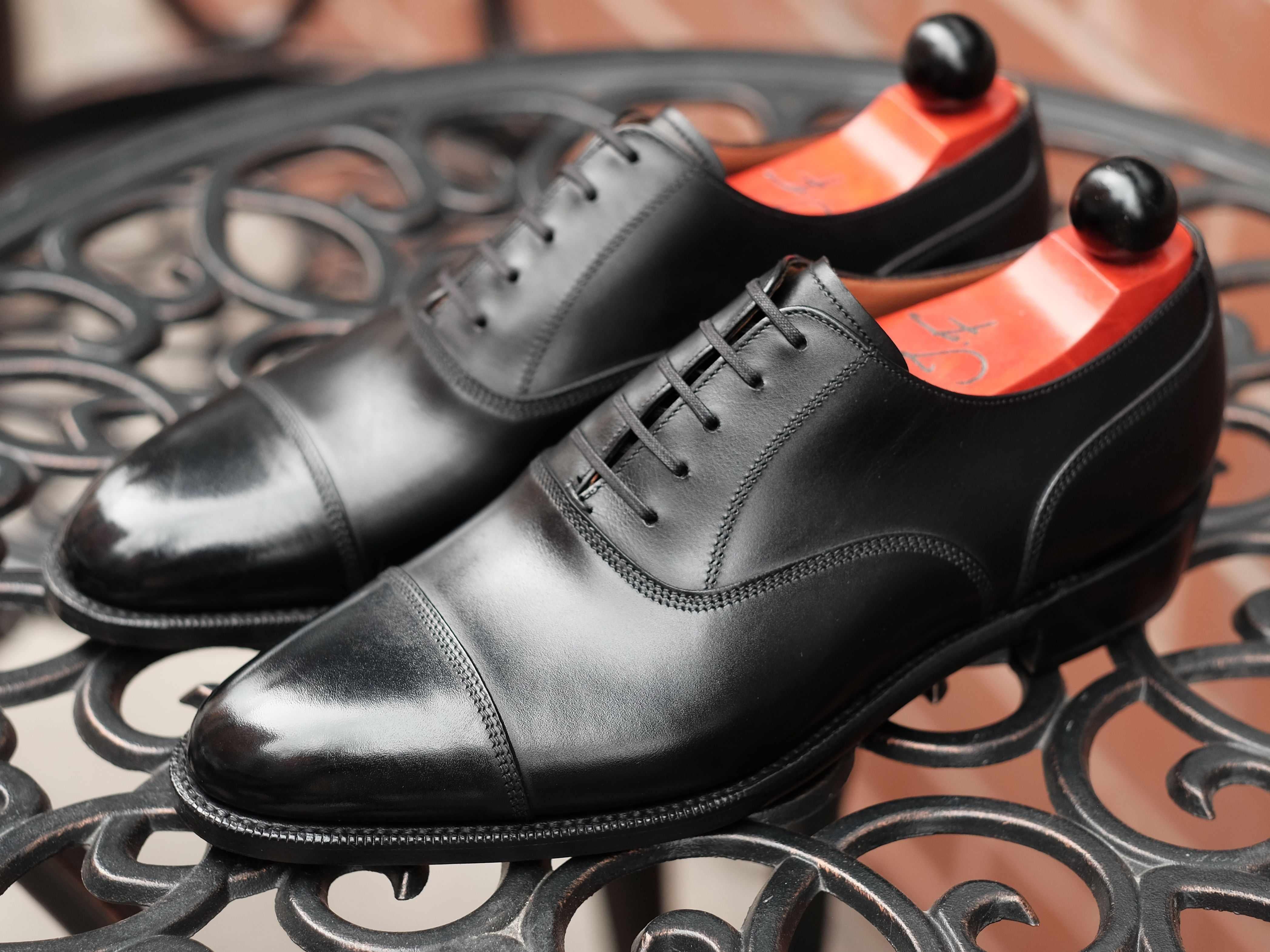 Magnolia - Black Calf-Captoe Cap Toe Oxfords-J.FitzPatrick Footwear