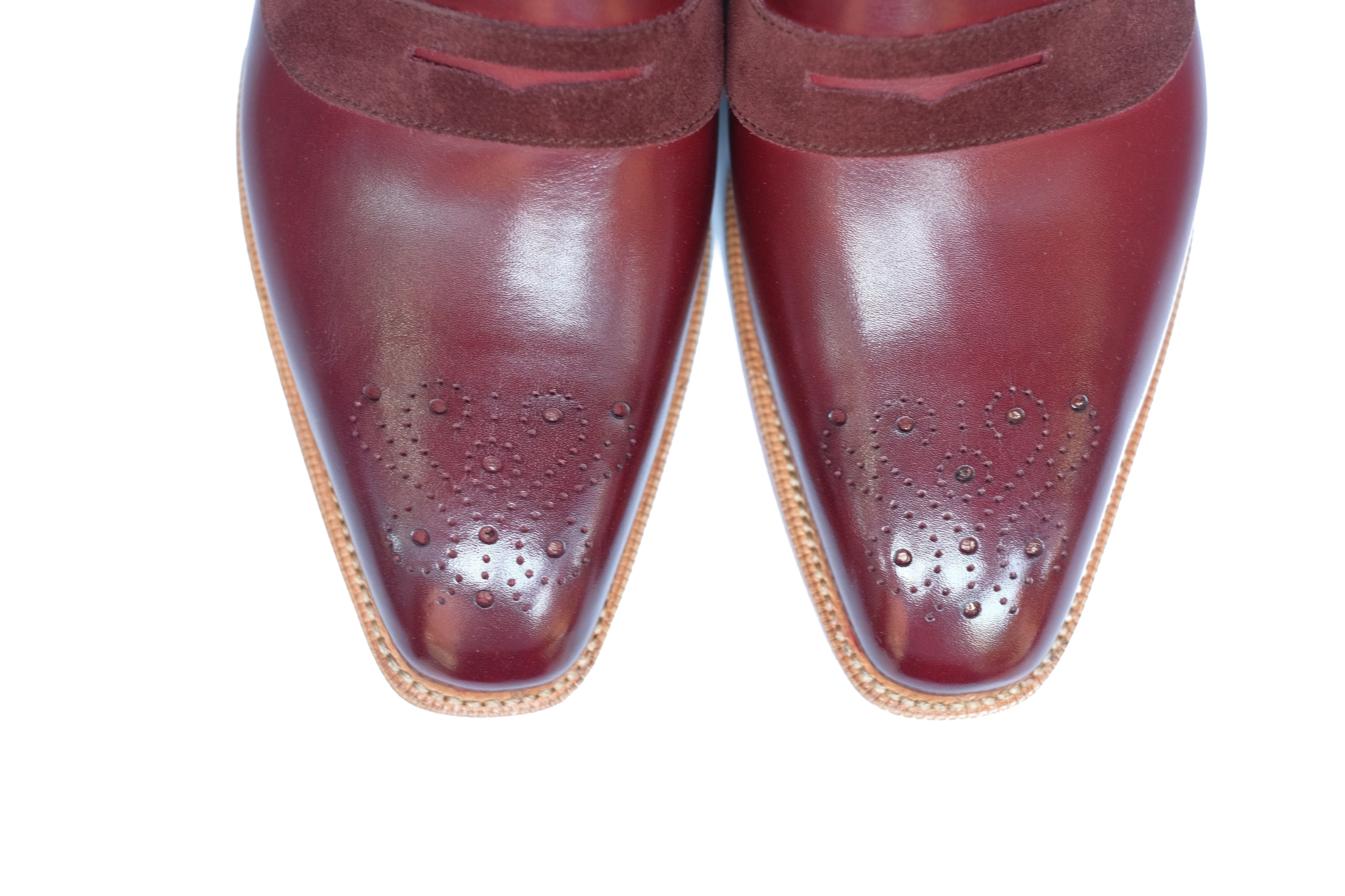 Marcos - MTO - Burgundy Calf / Burgundy Suede - LPB Last - Single Leather Sole-Made To Order Strap Loafer-J.FitzPatrick Footwear