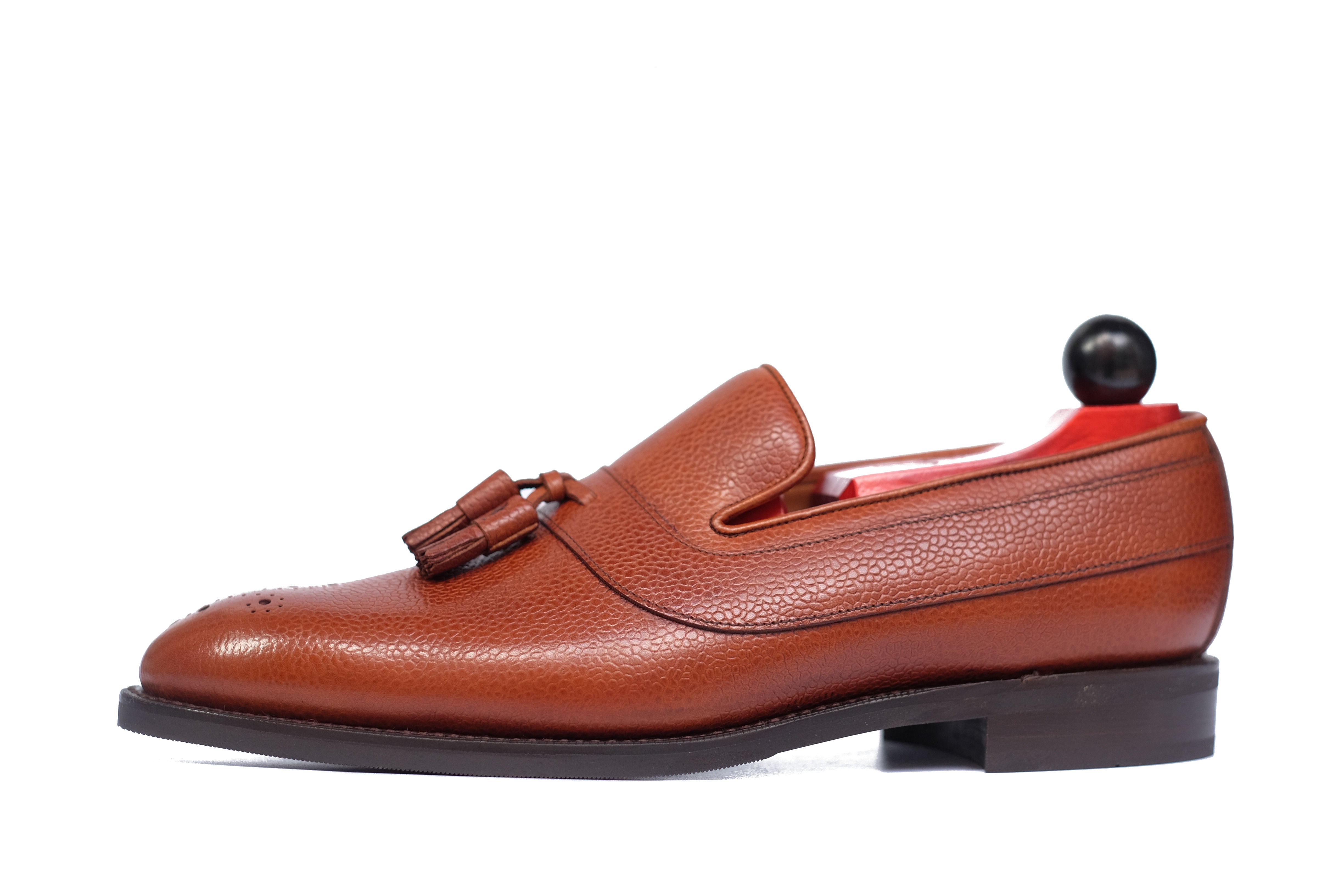 Marysville - MTO - Tan Soft Grain - NGT Last - City Rubber Sole-Made To Order Tassel Strap Loafer-J.FitzPatrick Footwear