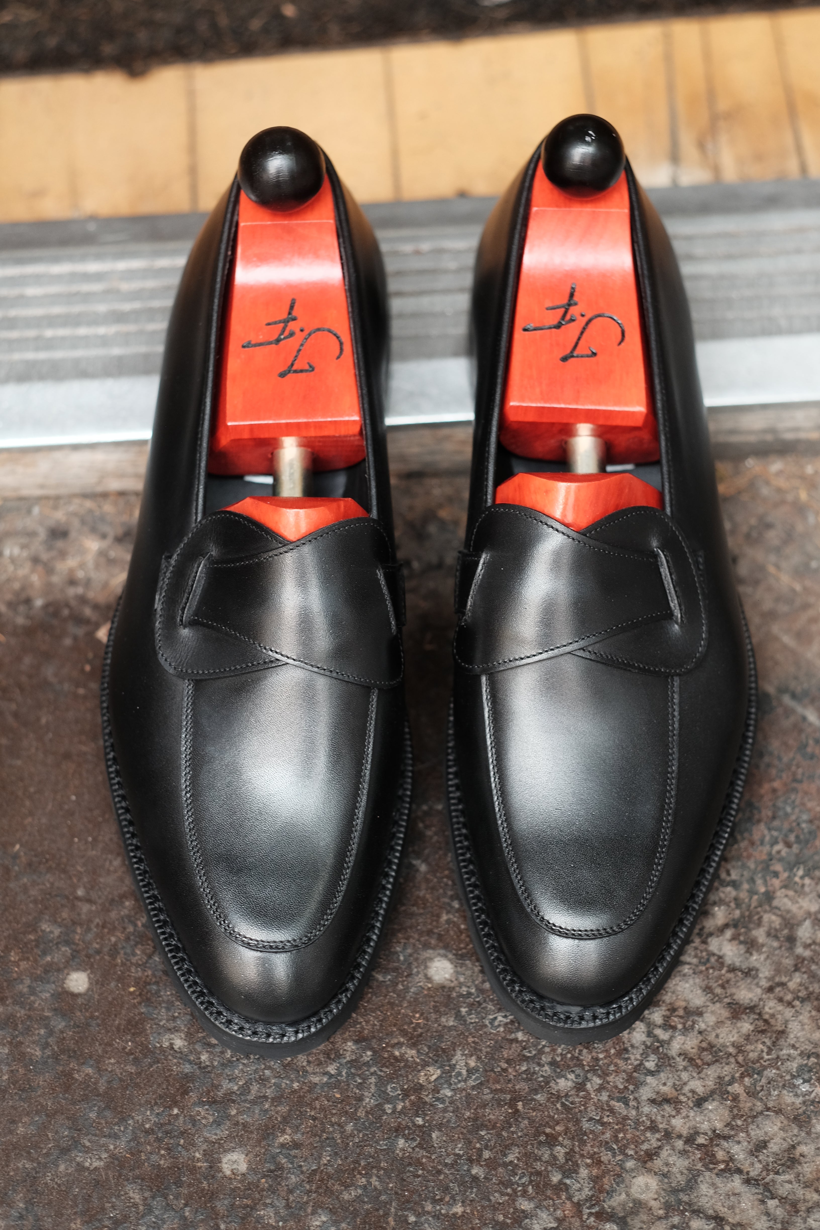 Meridian - Black Calf-Butterfly Loafers-J.FitzPatrick Footwear