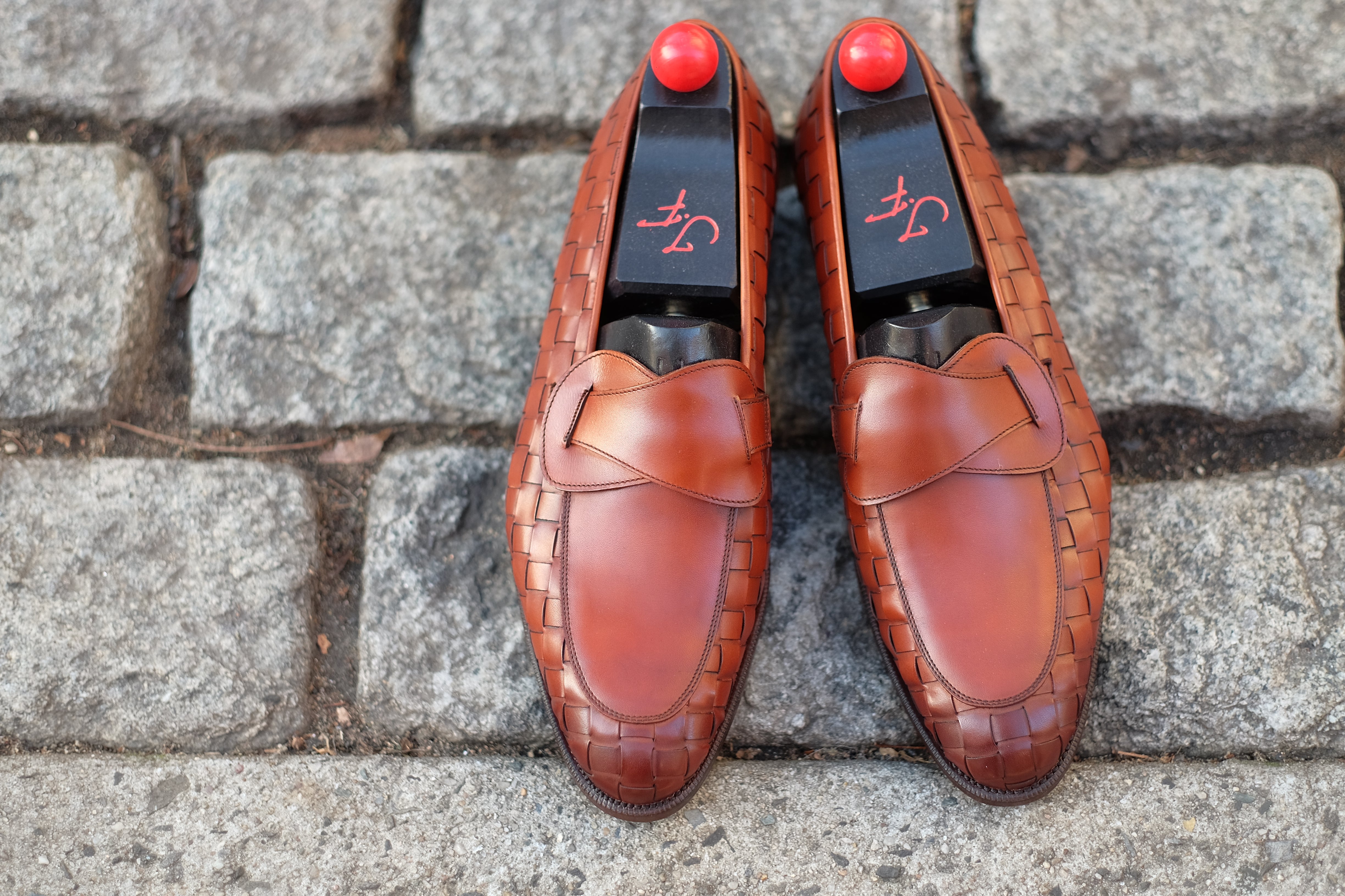 Meridian - MTO - Braided Auburn Calf / Auburn Calf - TMG Last - Single Leather Sole-Made To Order Butterfly Loafer-J.FitzPatrick Footwear