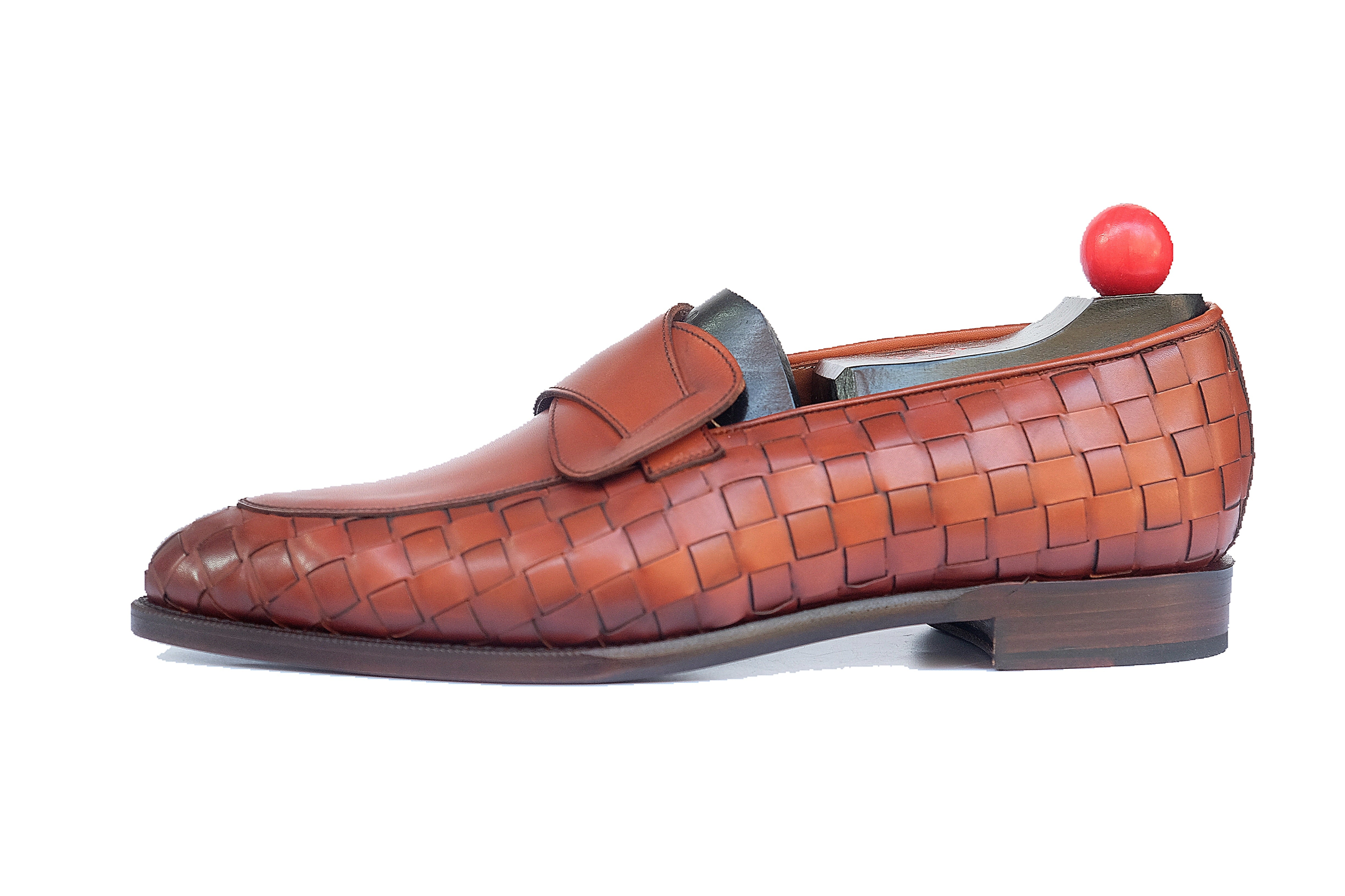 Meridian - MTO - Braided Auburn Calf / Auburn Calf - TMG Last - Single Leather Sole-Made To Order Butterfly Loafer-J.FitzPatrick Footwear