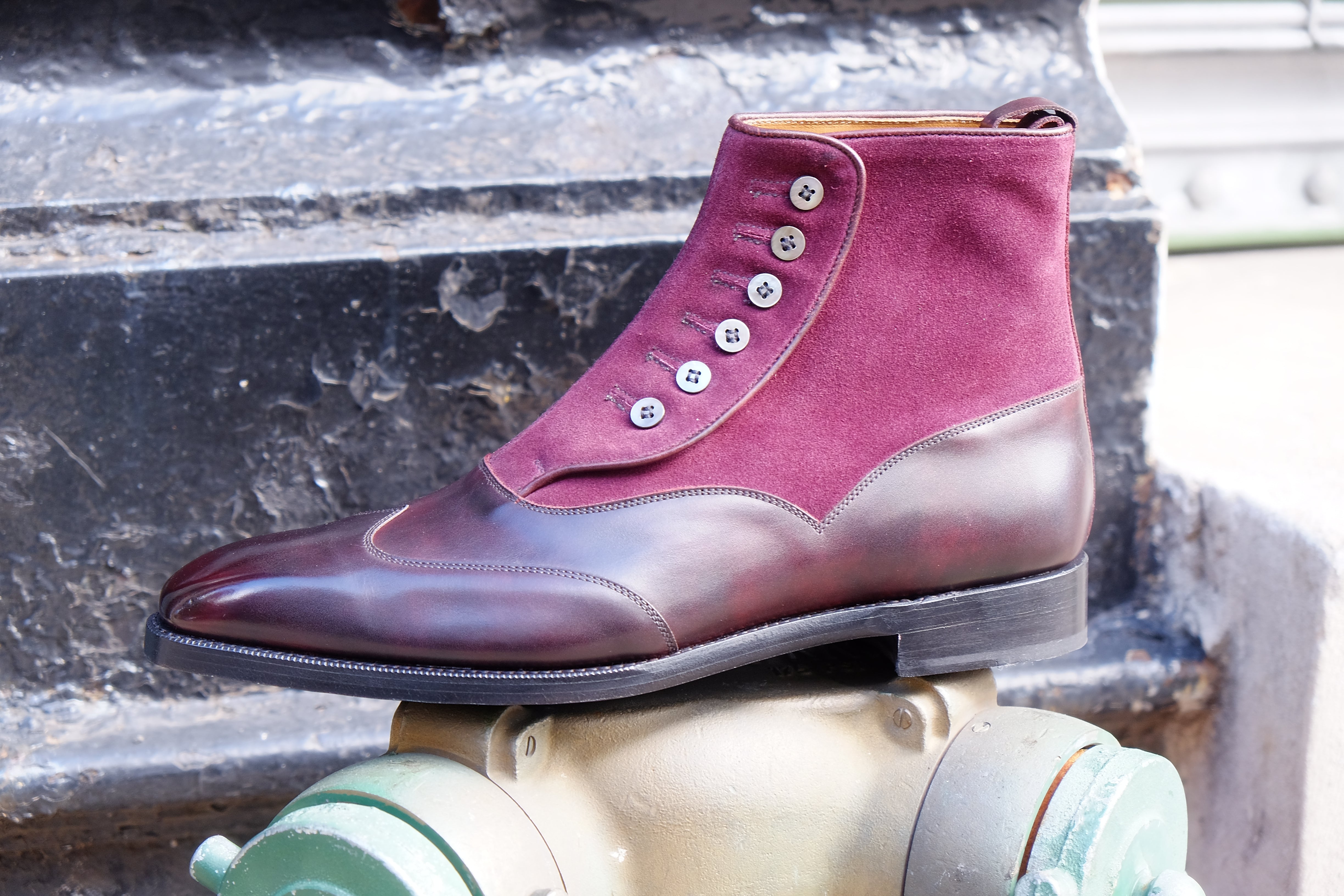 Northbend - MTO - Plum Museum Calf / Regal Purple Suede - MGF Last - Single Leather Sole-Made To Order-J.FitzPatrick Footwear
