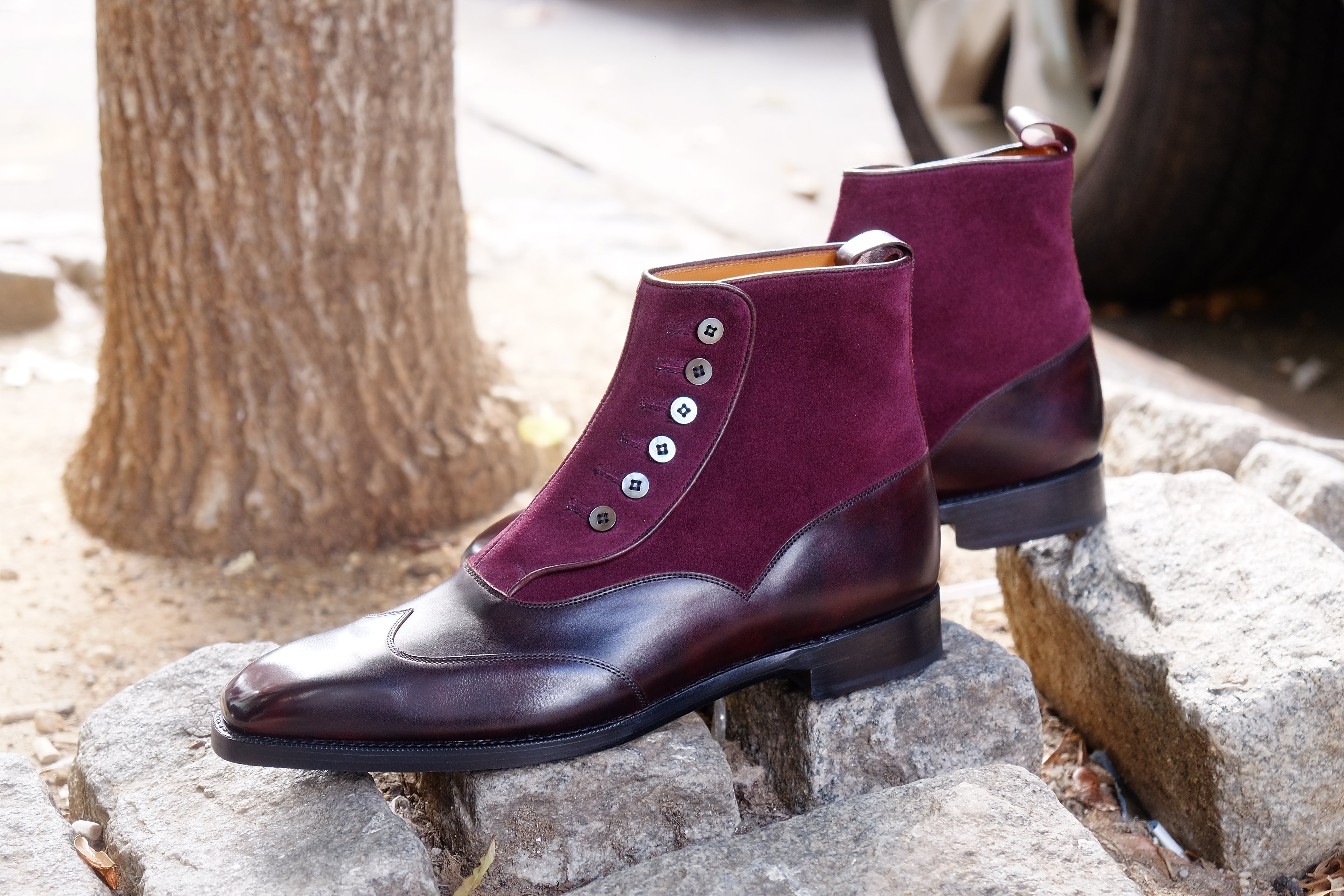 Northbend - MTO - Plum Museum Calf / Regal Purple Suede - MGF Last - Single Leather Sole-Made To Order-J.FitzPatrick Footwear