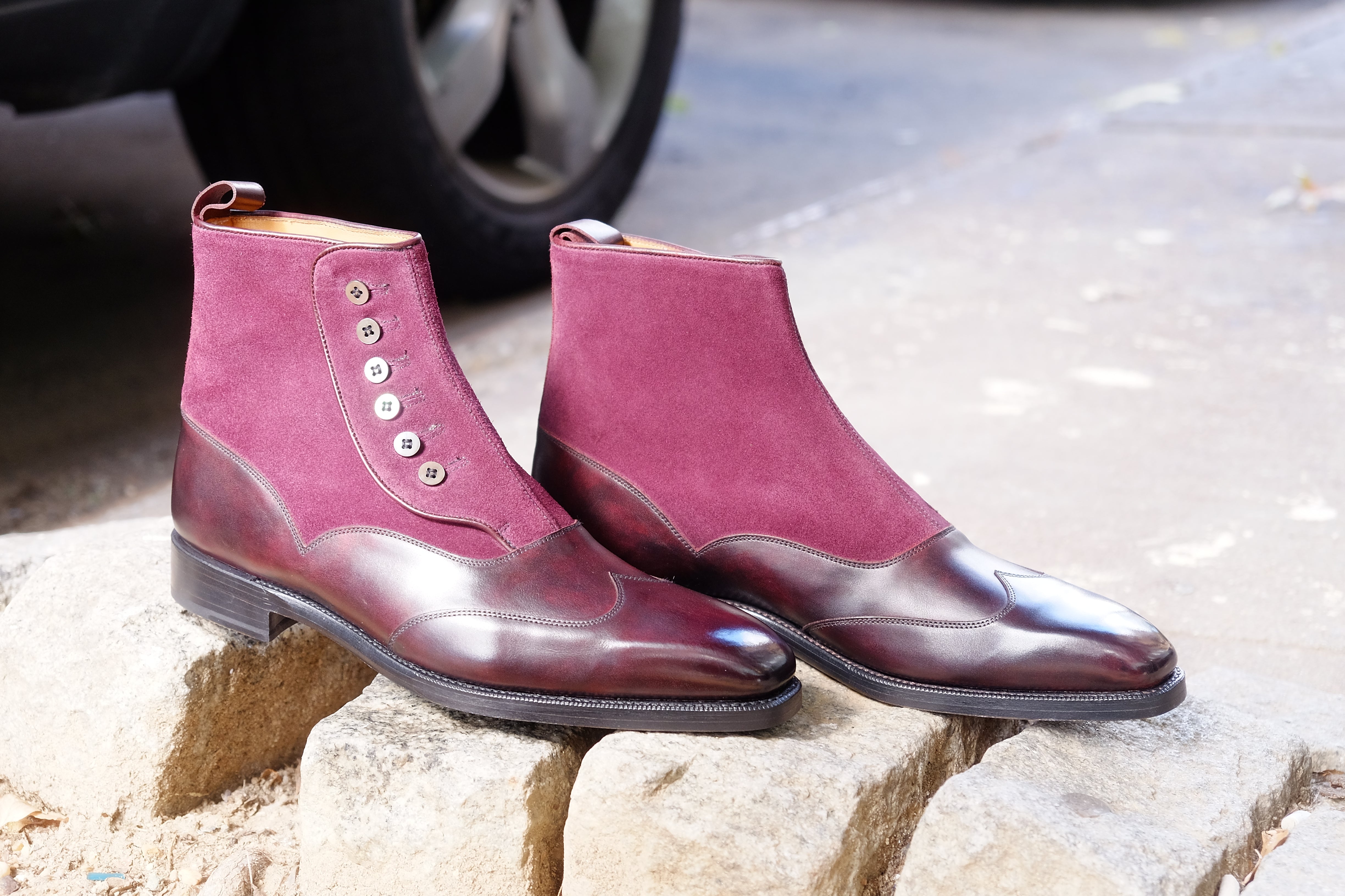 Northbend - MTO - Plum Museum Calf / Regal Purple Suede - MGF Last - Single Leather Sole-Made To Order-J.FitzPatrick Footwear