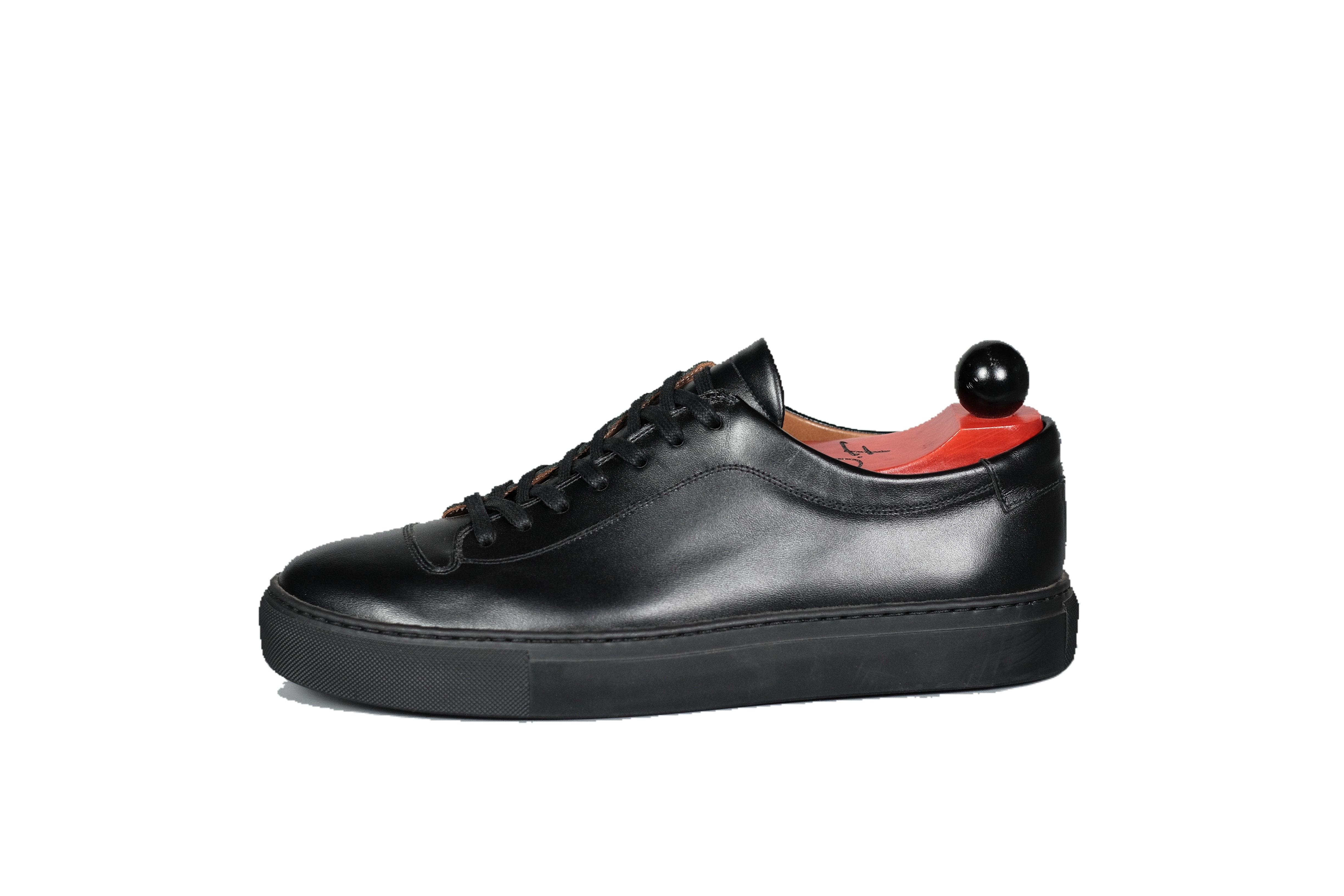 Olympia - Black Calf / Black Sole-Plimsoll Lace Up Laceup Sneakers-J.FitzPatrick Footwear