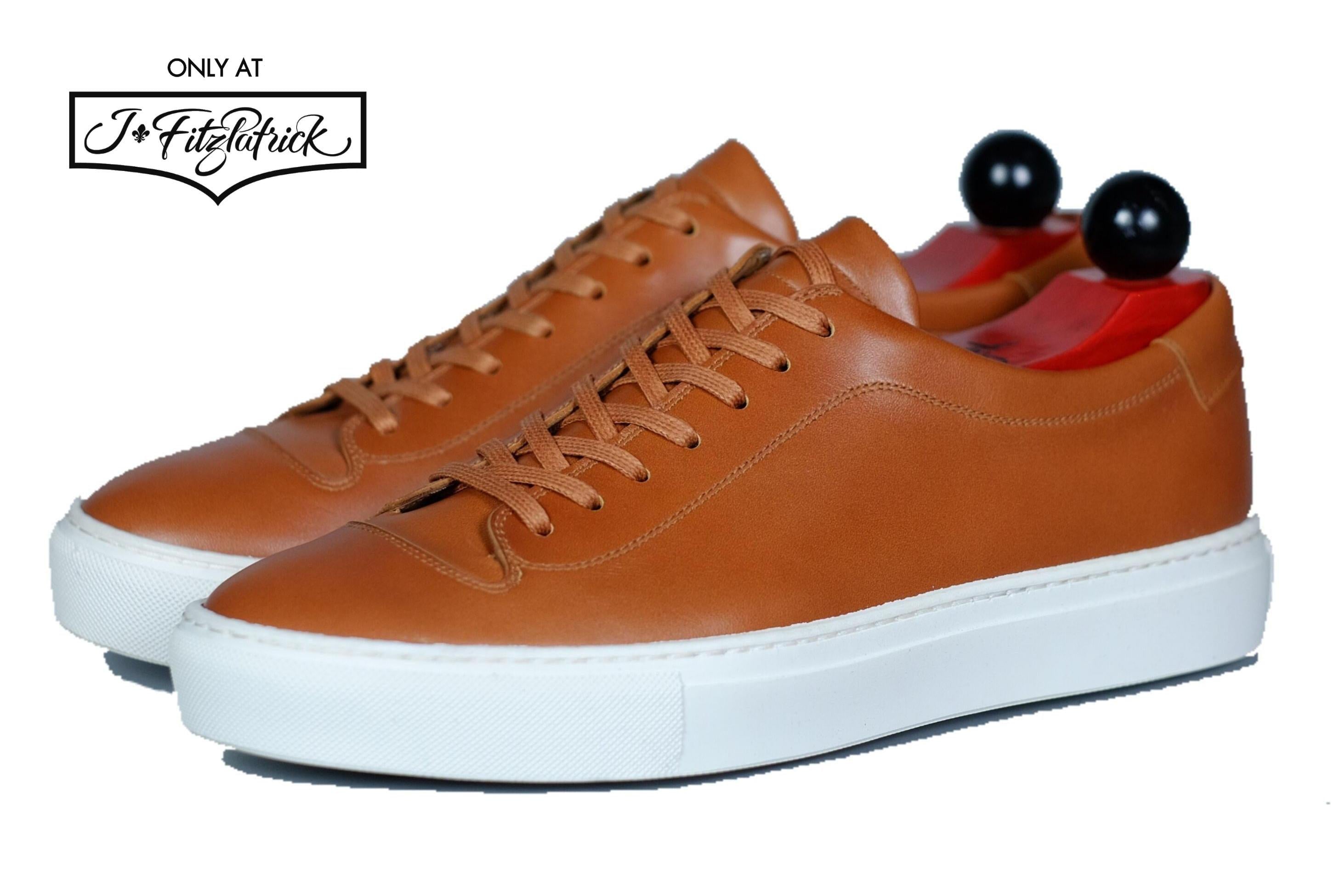 Olympia - Cedar Calf / White Sole-Plimsoll Lace Up Laceup Sneakers-J.FitzPatrick Footwear