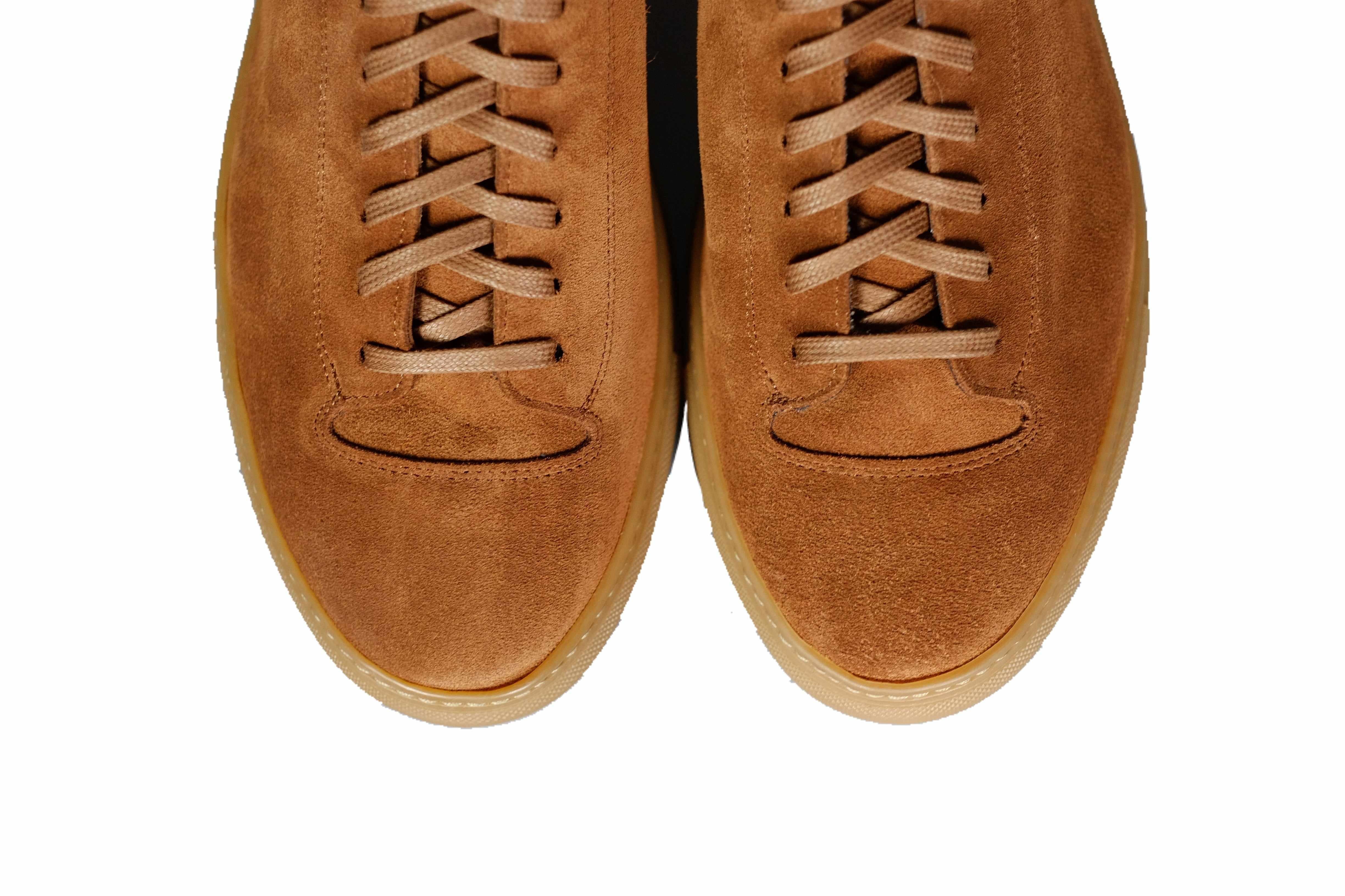 Olympia - Cumin Suede / Gum Sole-Plimsoll Lace Up Laceup Sneakers-J.FitzPatrick Footwear