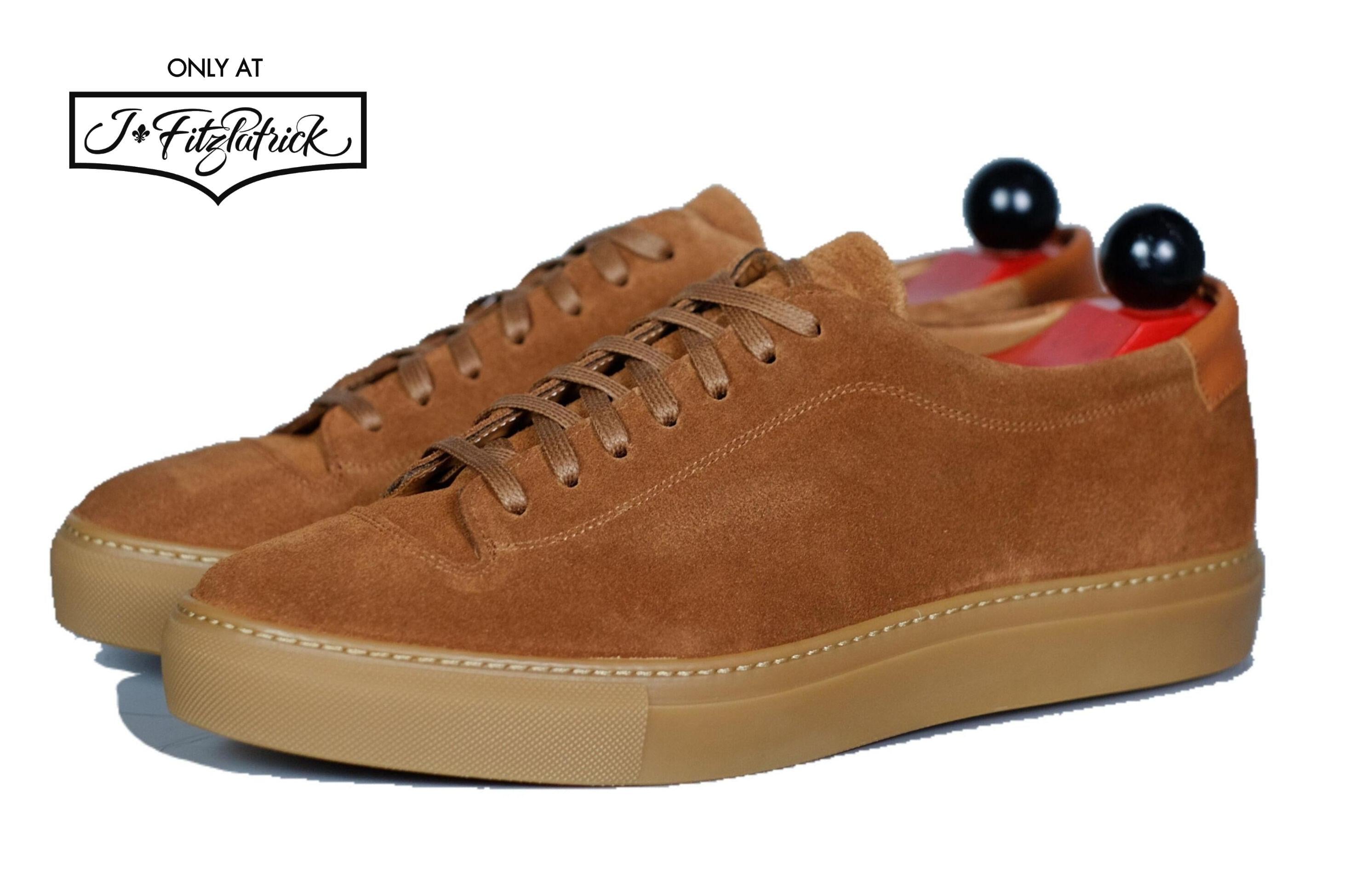 Olympia - Cumin Suede / Gum Sole-Plimsoll Lace Up Laceup Sneakers-J.FitzPatrick Footwear