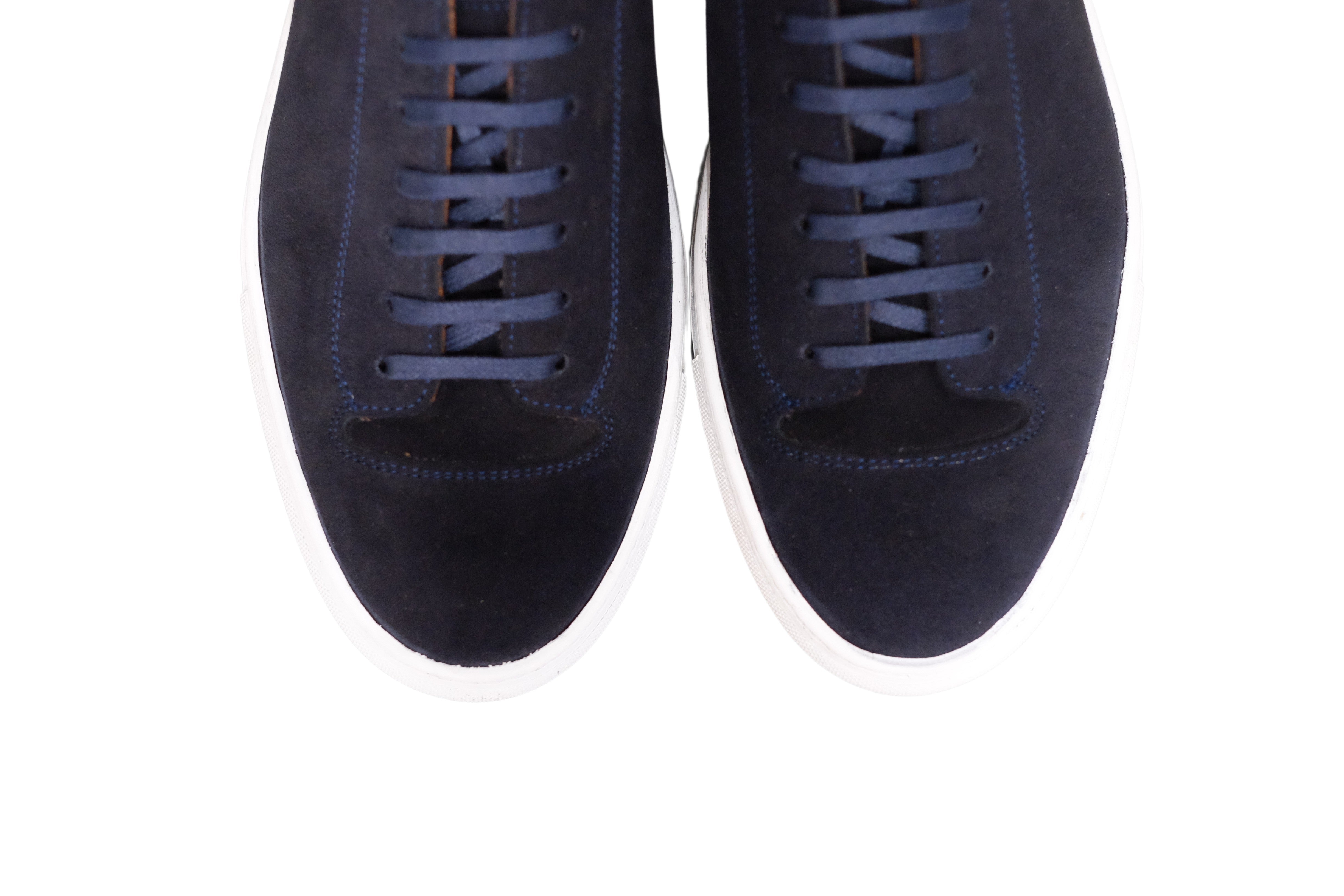 Olympia - Dark Sapphire Suede / White Sole-Plimsoll Lace Up Laceup Sneakers-J.FitzPatrick Footwear