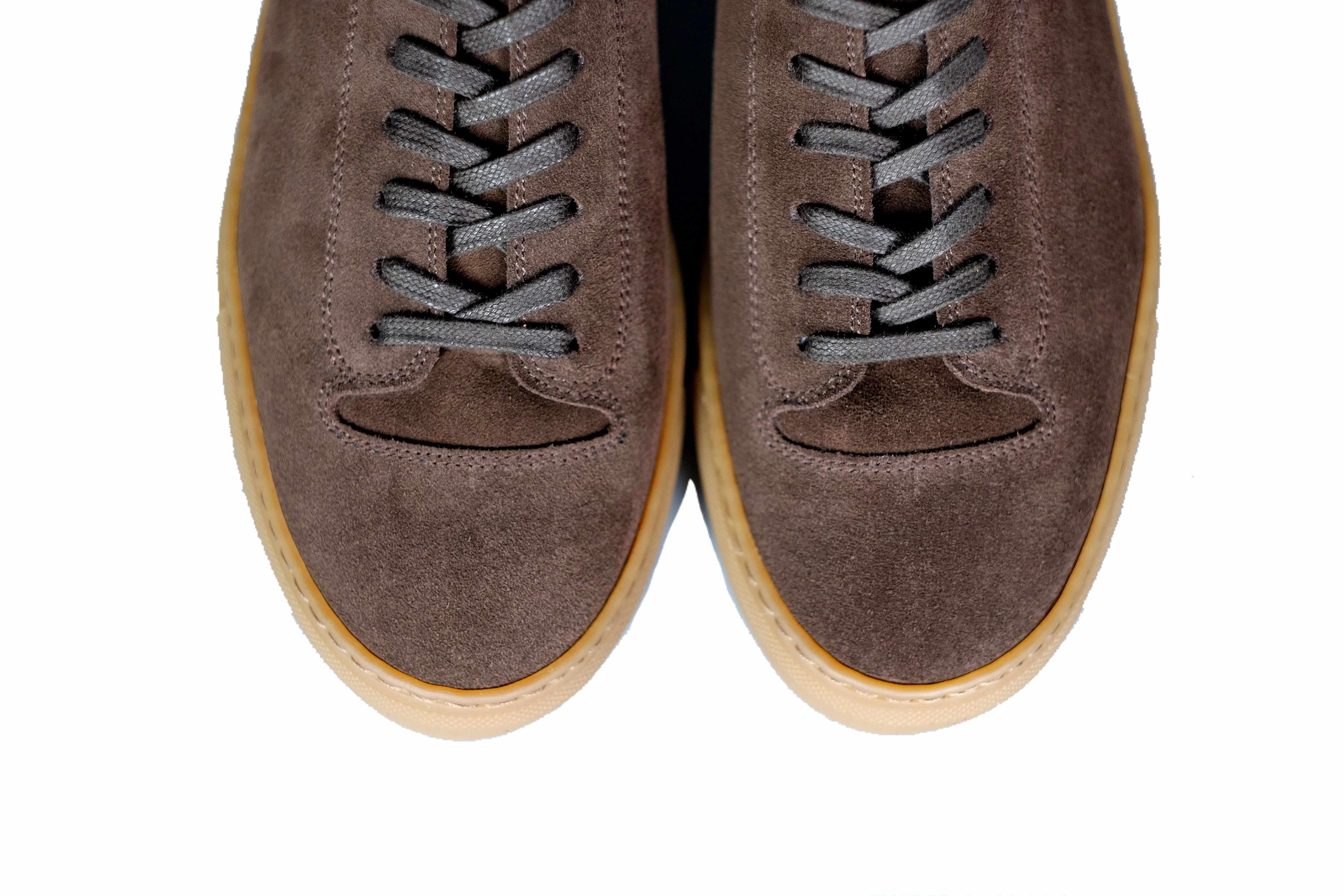 Olympia - Mocha Suede / Gum Sole-Plimsoll Lace Up Laceup Sneakers-J.FitzPatrick Footwear