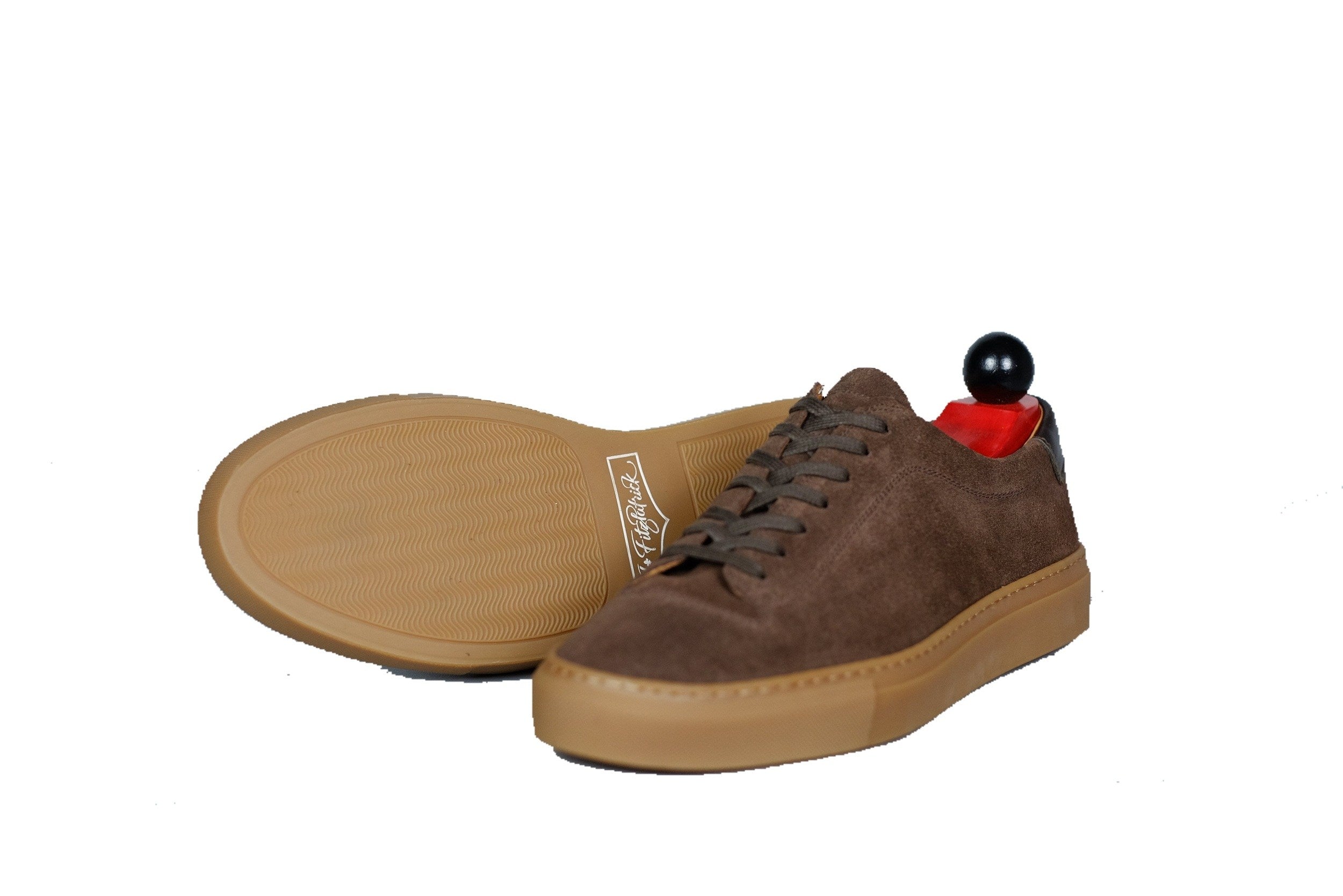 Olympia - Mocha Suede / Gum Sole-Plimsoll Lace Up Laceup Sneakers-J.FitzPatrick Footwear