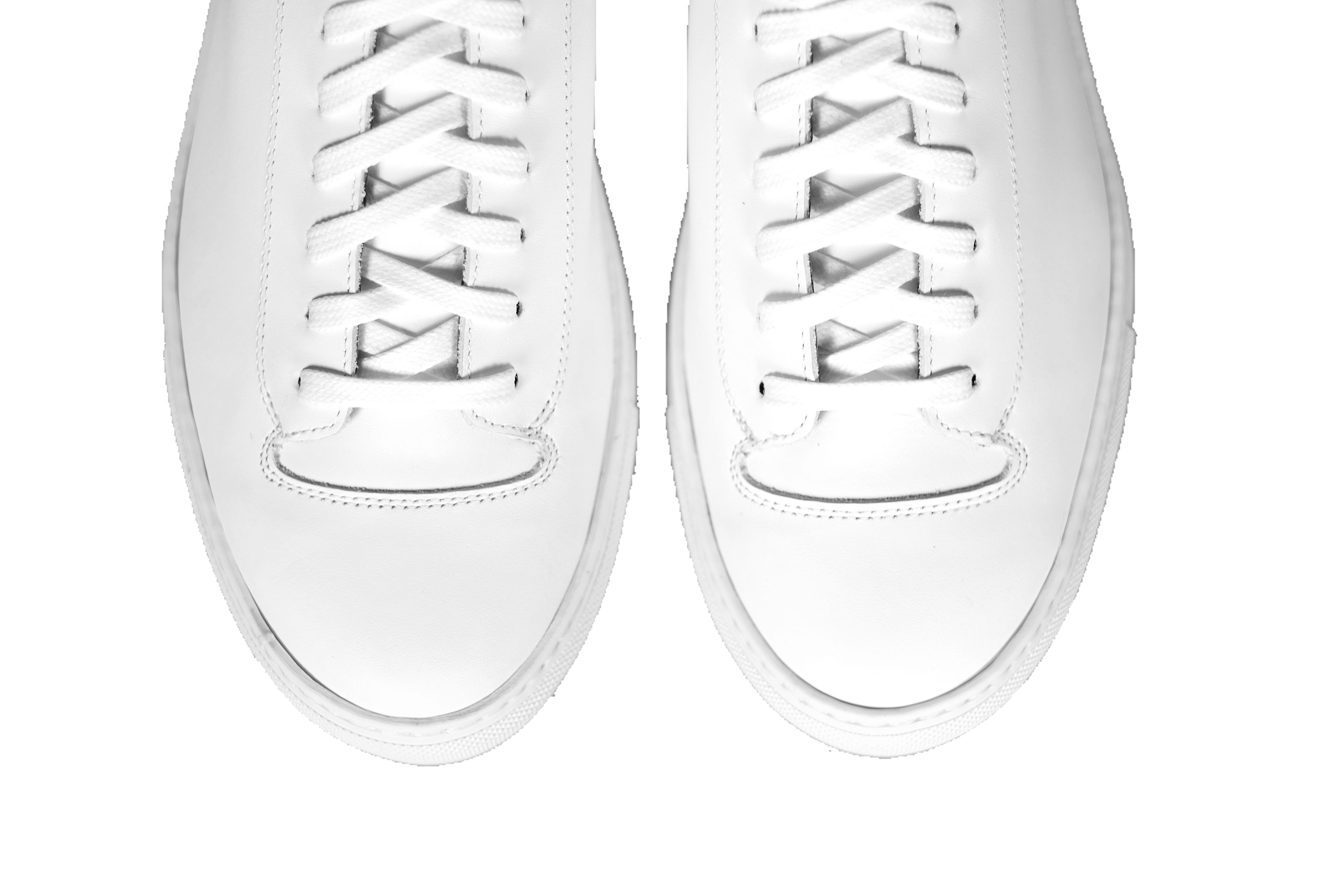 Olympia - White Calf / White Sole-Plimsoll Lace Up Laceup Sneakers-J.FitzPatrick Footwear