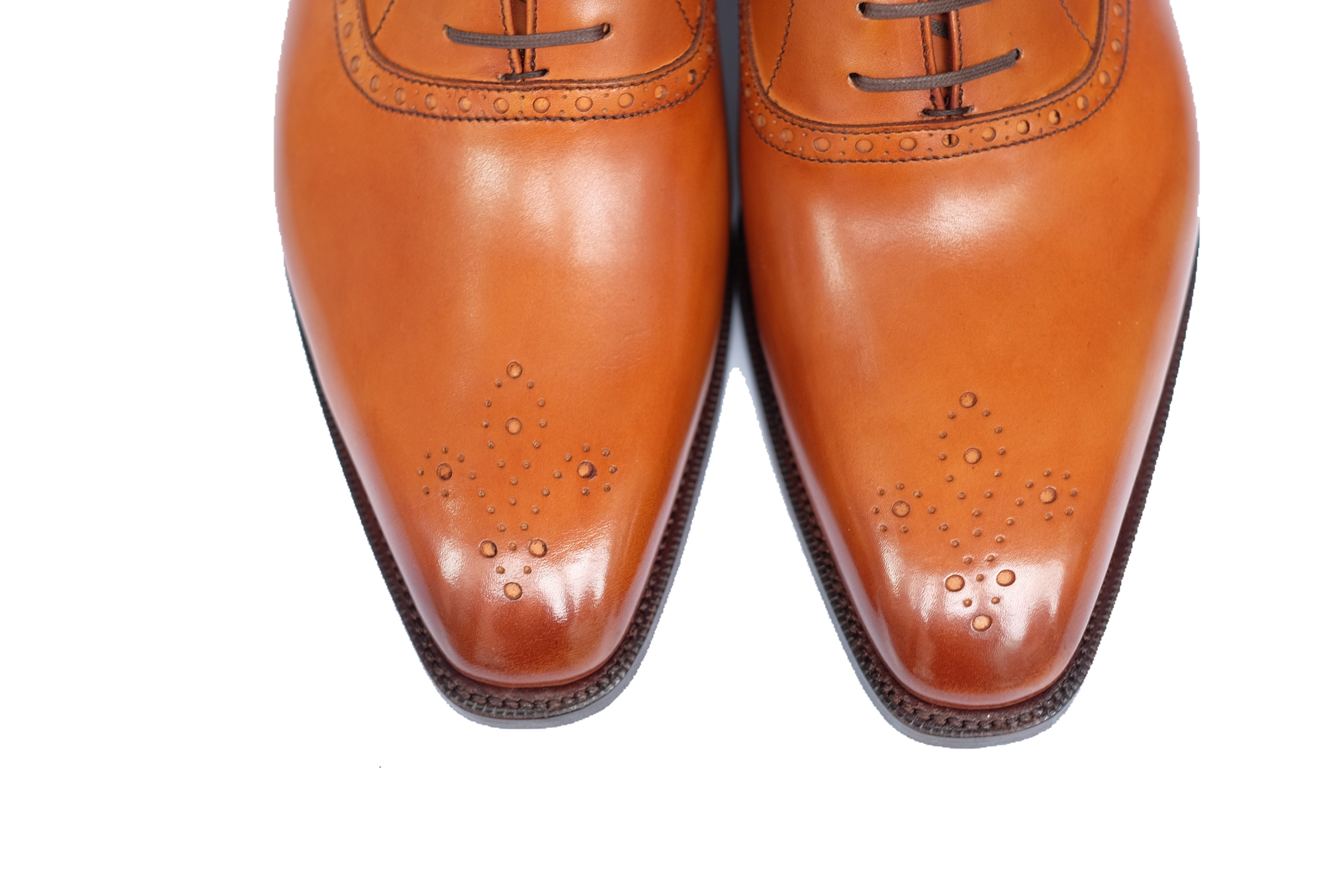 Parkwood - MTO - Golden Burnished Tan Calf - LPB Last - Single Leather Sole-Made To Order Oxfords Medallion Balmoral-J.FitzPatrick Footwear