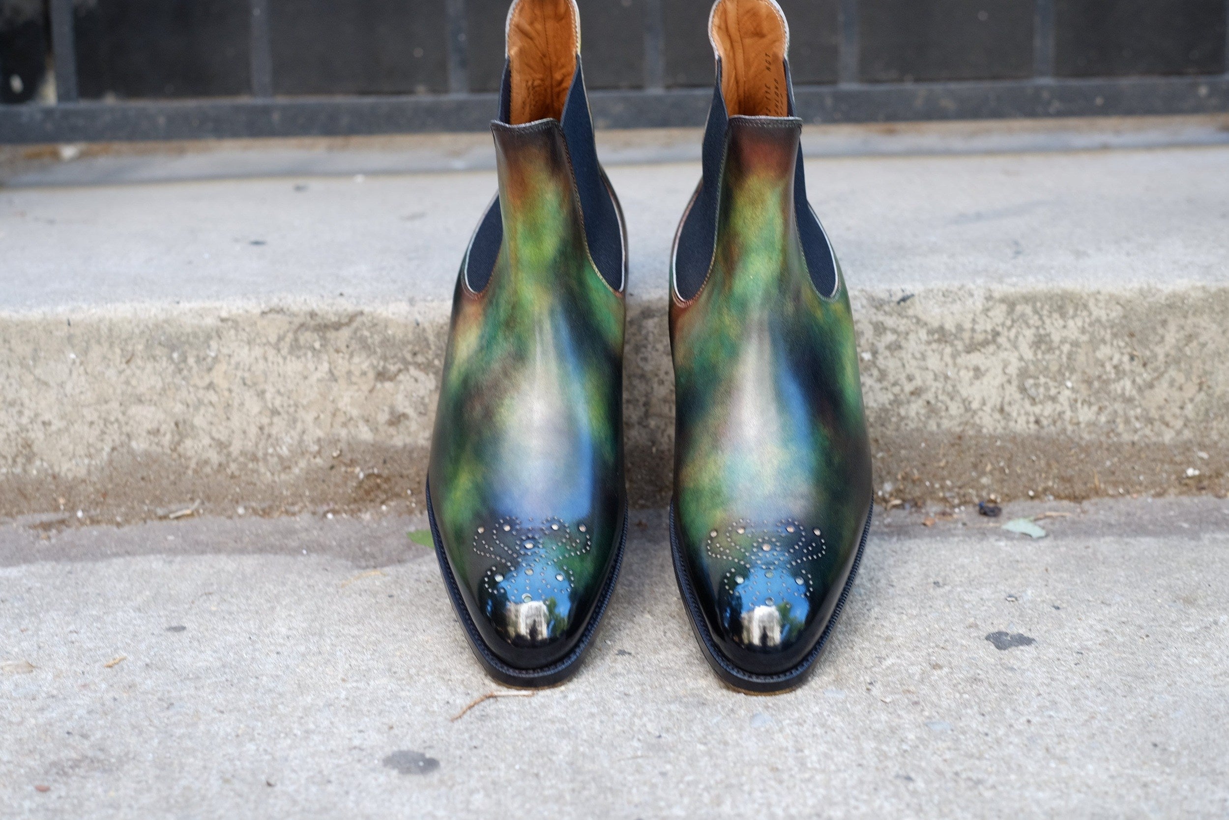Patina Basilic - MTO - Highland-Made To Order Chelsea Boot Custom Patina-J.FitzPatrick Footwear