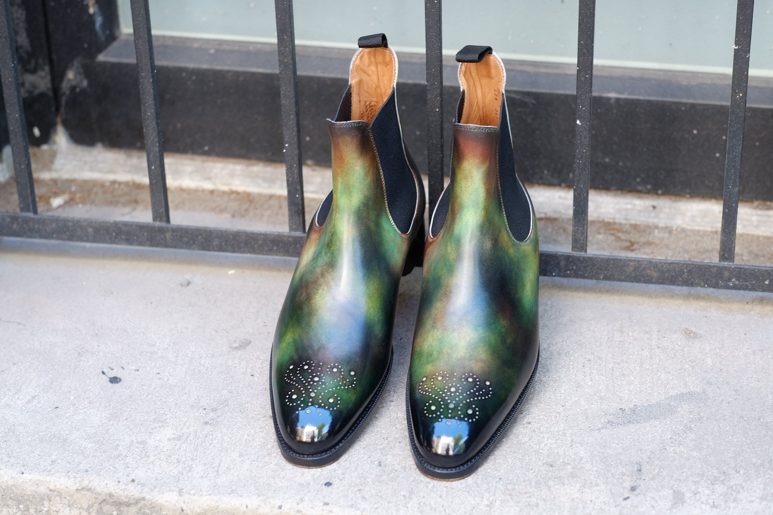 Patina Basilic - MTO - Highland-Made To Order Chelsea Boot Custom Patina-J.FitzPatrick Footwear