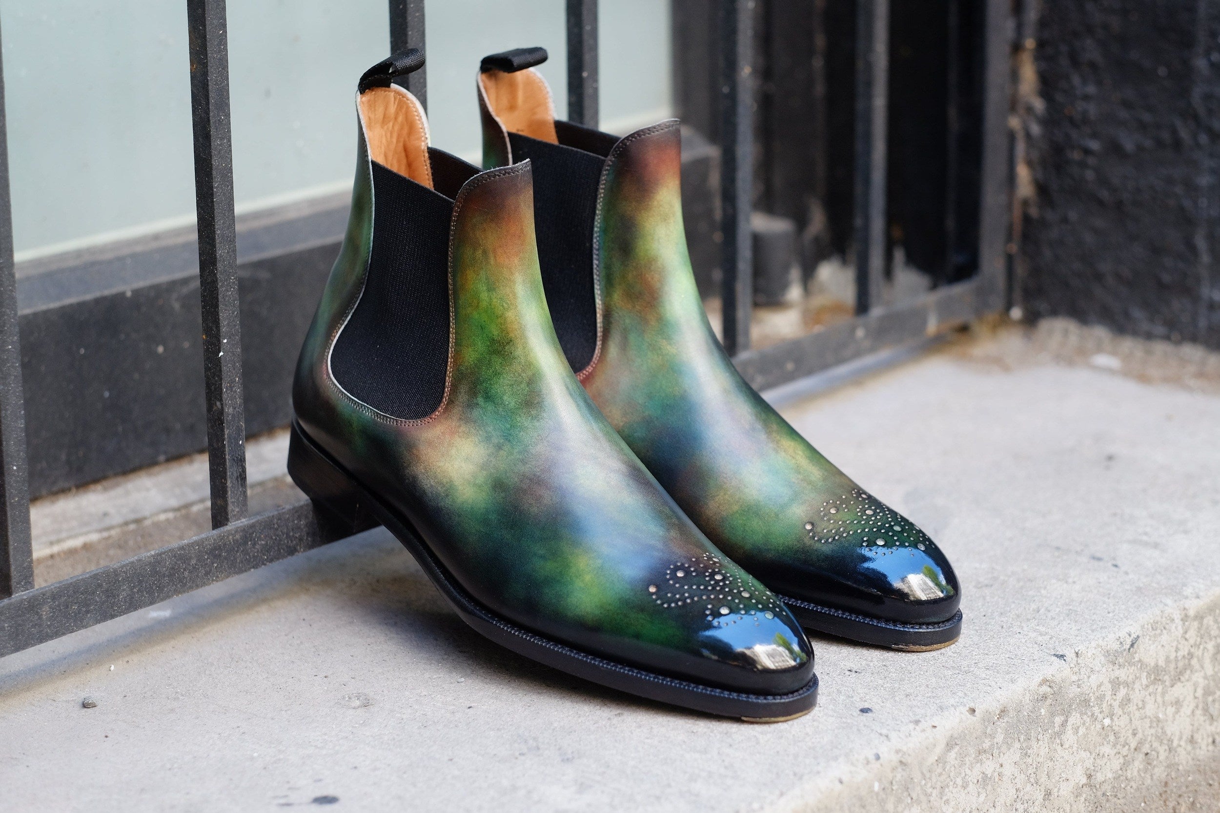 Patina Basilic - MTO - Highland-Made To Order Chelsea Boot Custom Patina-J.FitzPatrick Footwear