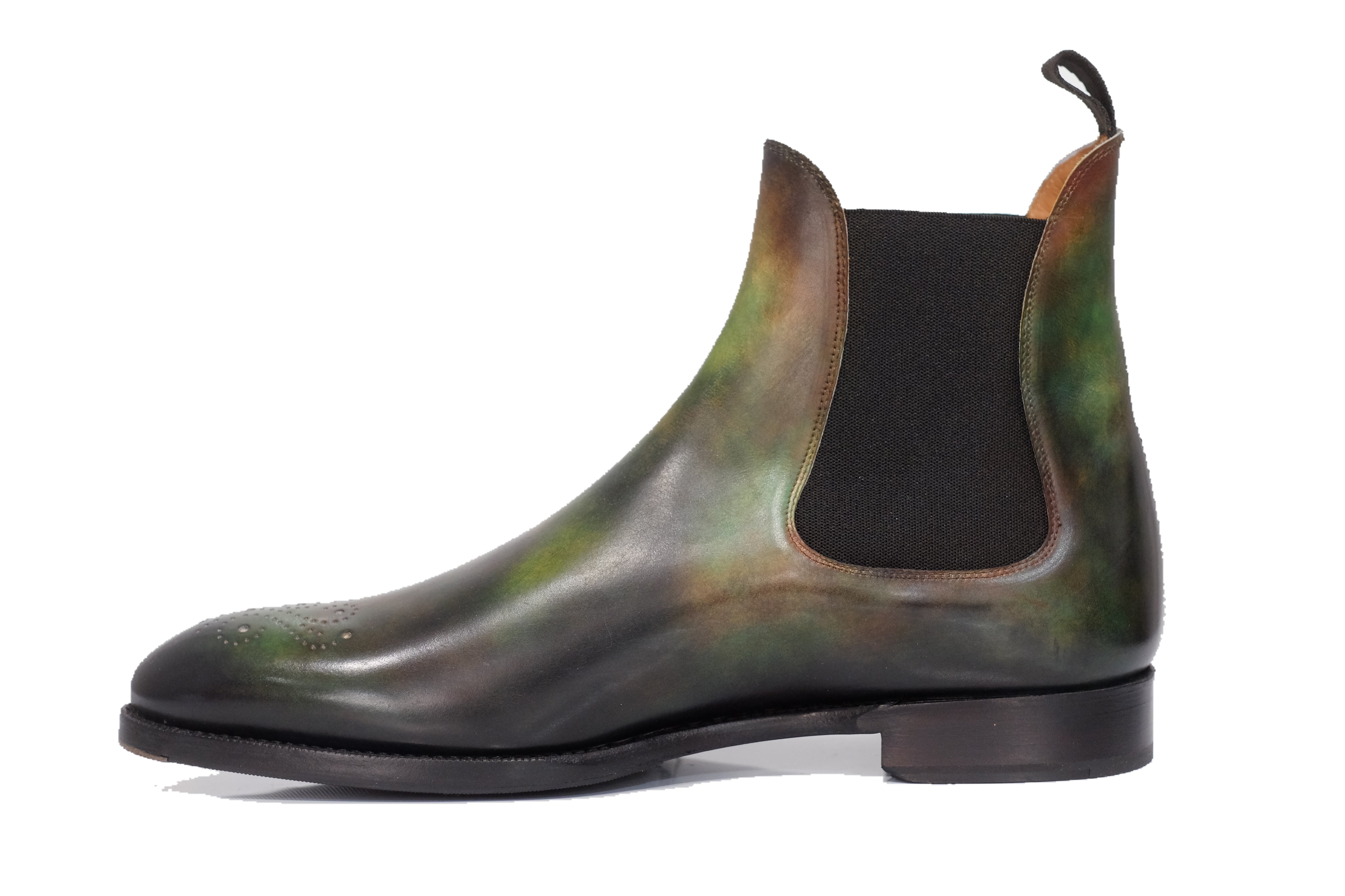 Patina Basilic - MTO - Highland-Made To Order Chelsea Boot Custom Patina-J.FitzPatrick Footwear